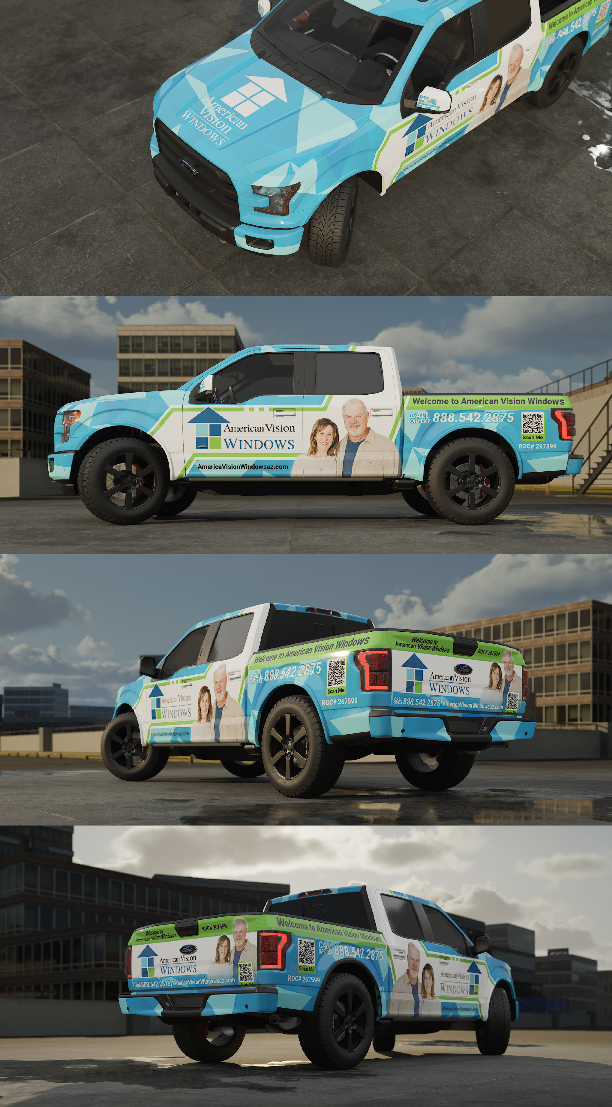 Car Wrap Design by Wrapcia for American Vision Windows Arizona | Design #34186272