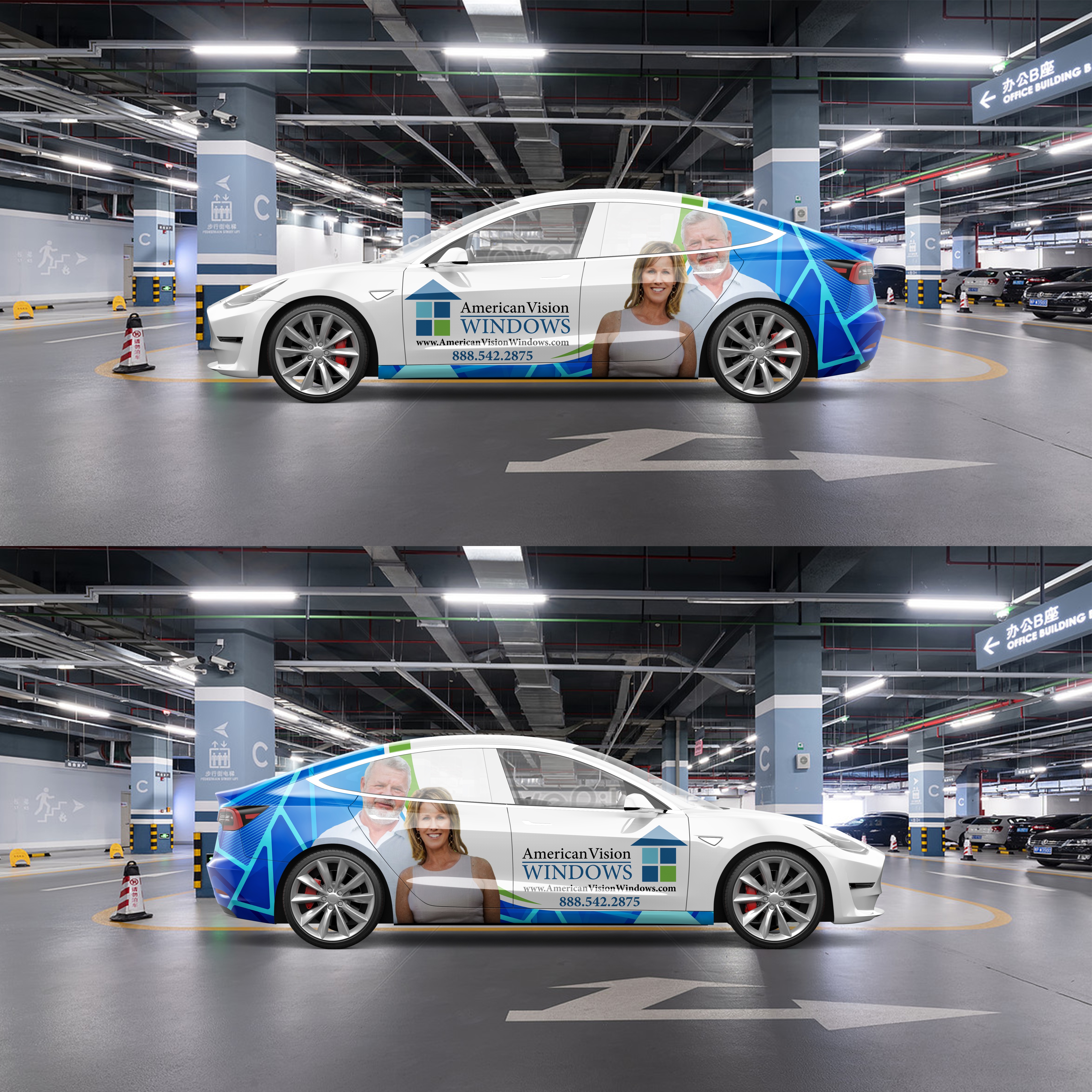 Car Wrap Design by Ken_Zie for American Vision Windows Arizona | Design #33639824