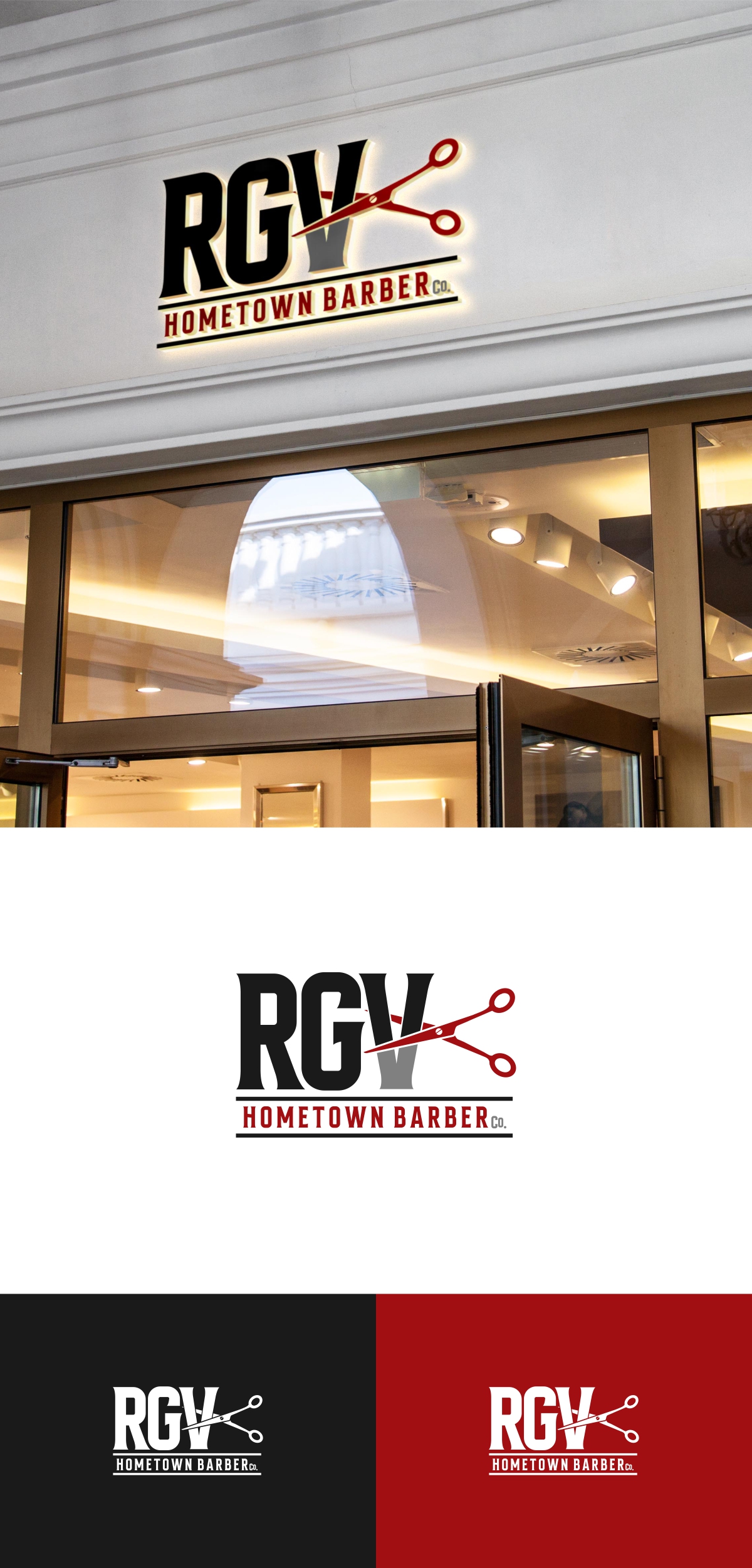 Logo Design by Loknath for RGV Hometown Barber Co. | Design #33602242