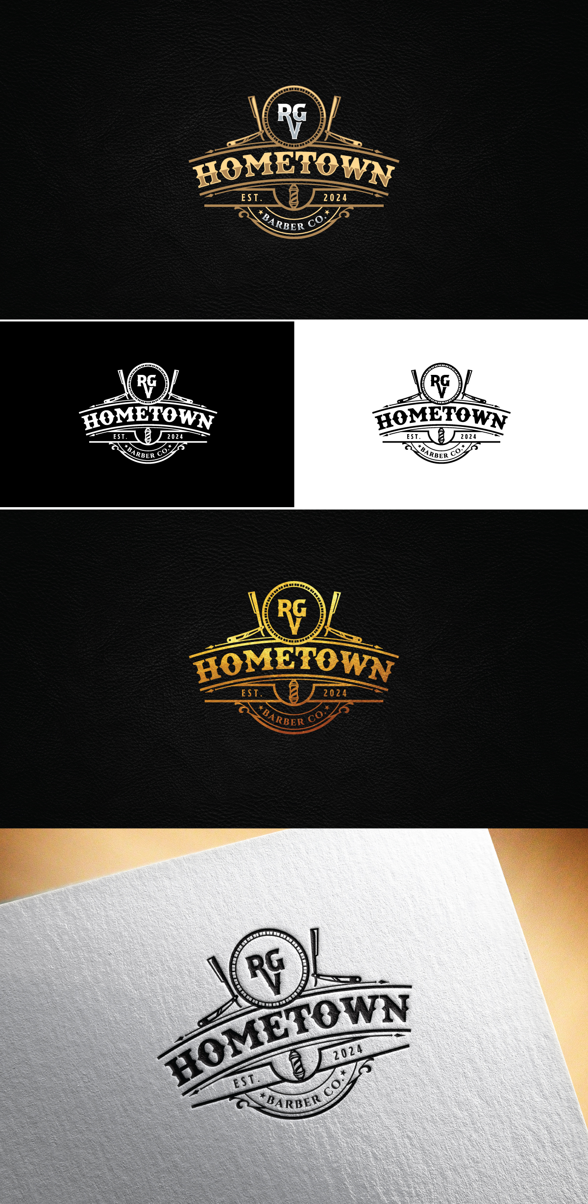 Design de Logo par Logo Stock pour RGV Hometown Barber Co. | Design #33599745