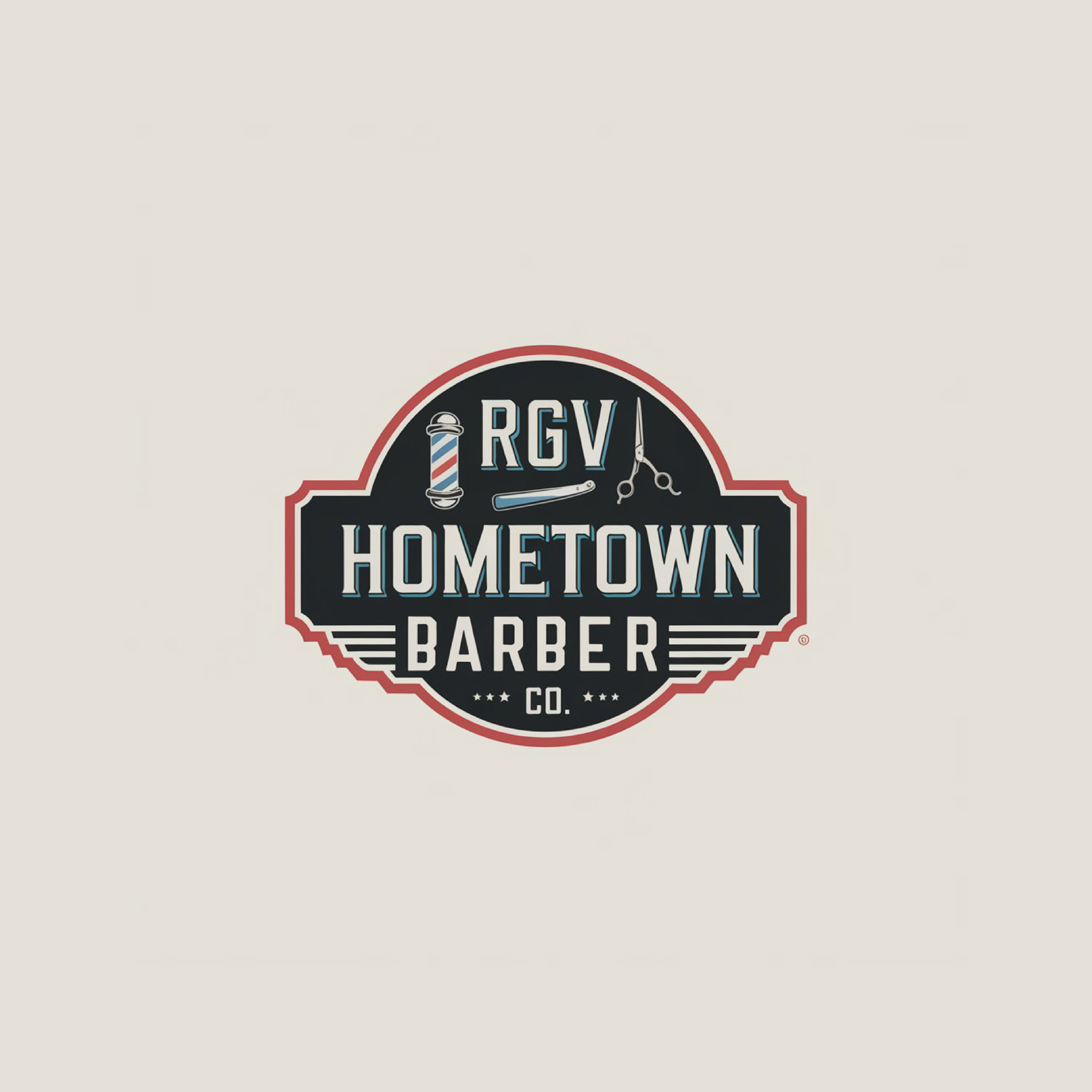 Logo Design by DipuRanjan for RGV Hometown Barber Co. | Design #33606467