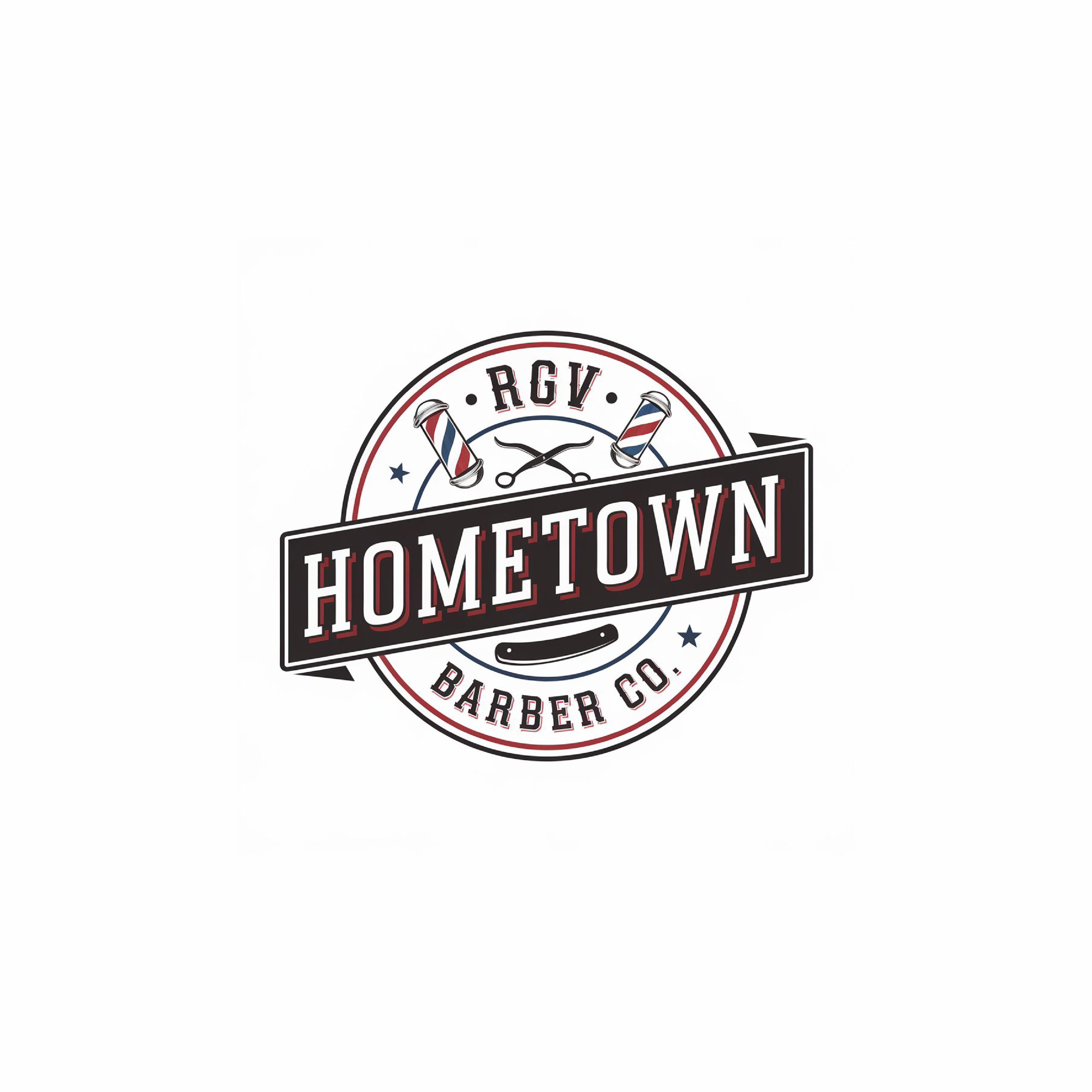 Logo Design by DipuRanjan for RGV Hometown Barber Co. | Design #33606468