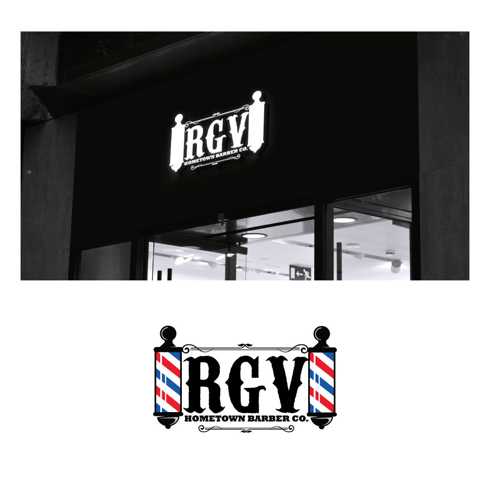 Logo Design by webeezine for RGV Hometown Barber Co. | Design #33603192