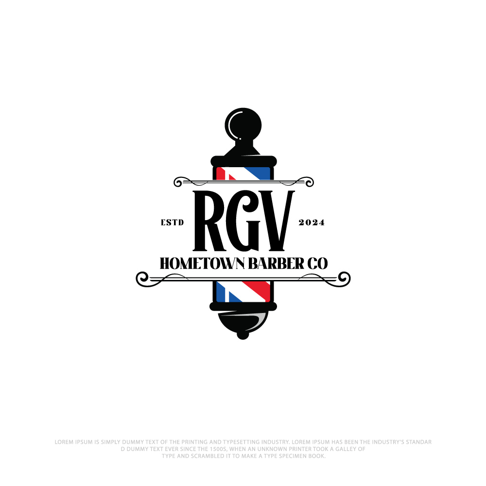 Logo-Design von webeezine für RGV Hometown Barber Co. | Design #33612485