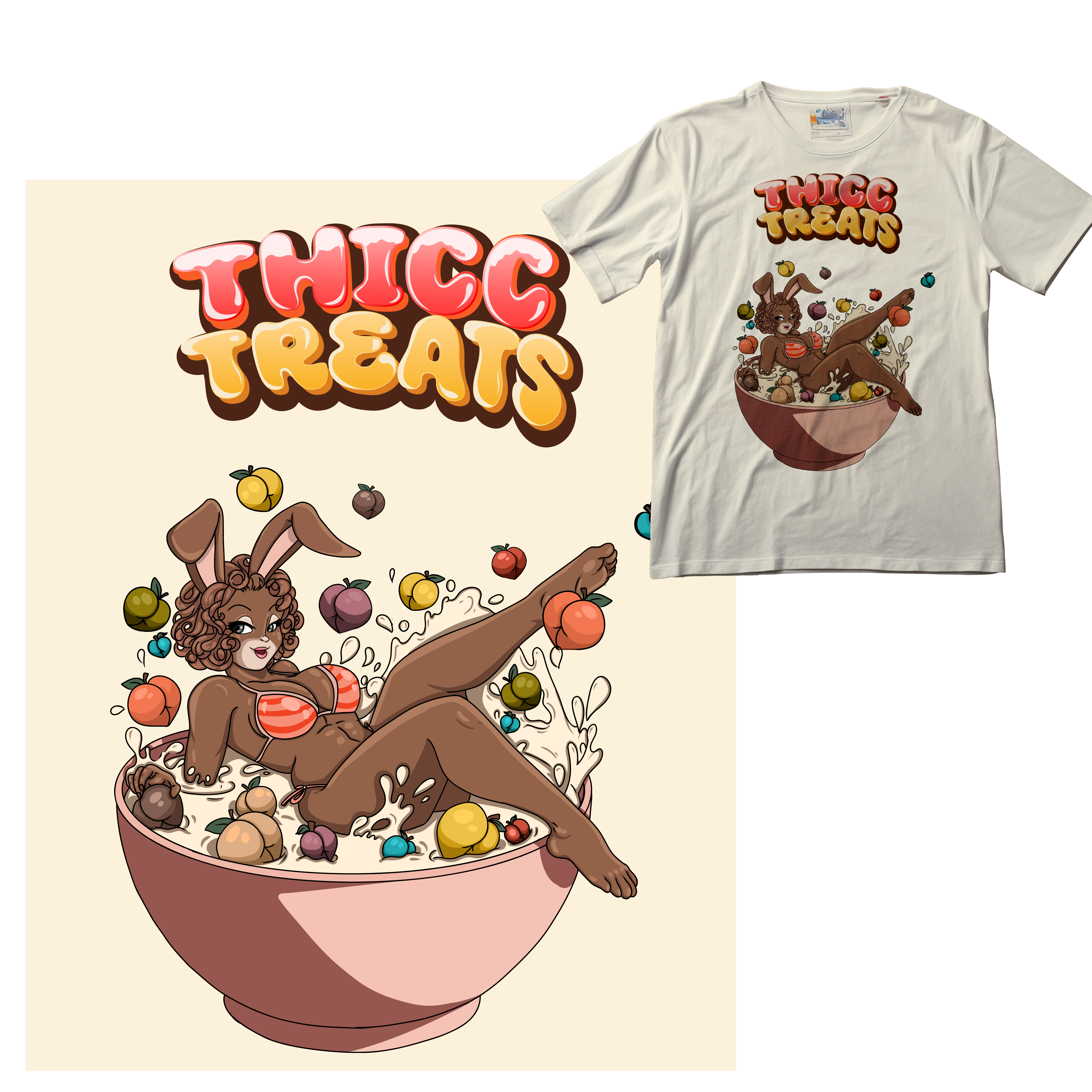 T-shirt Design by Rezart for Thicc Treats | Design #33641130