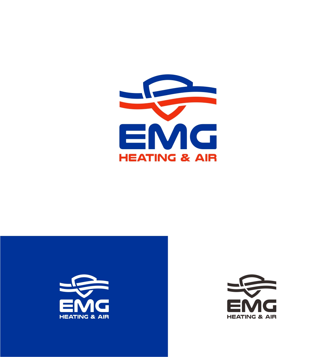 Logo Design by GI ART for EMG Heating & Air  | Design #33639478