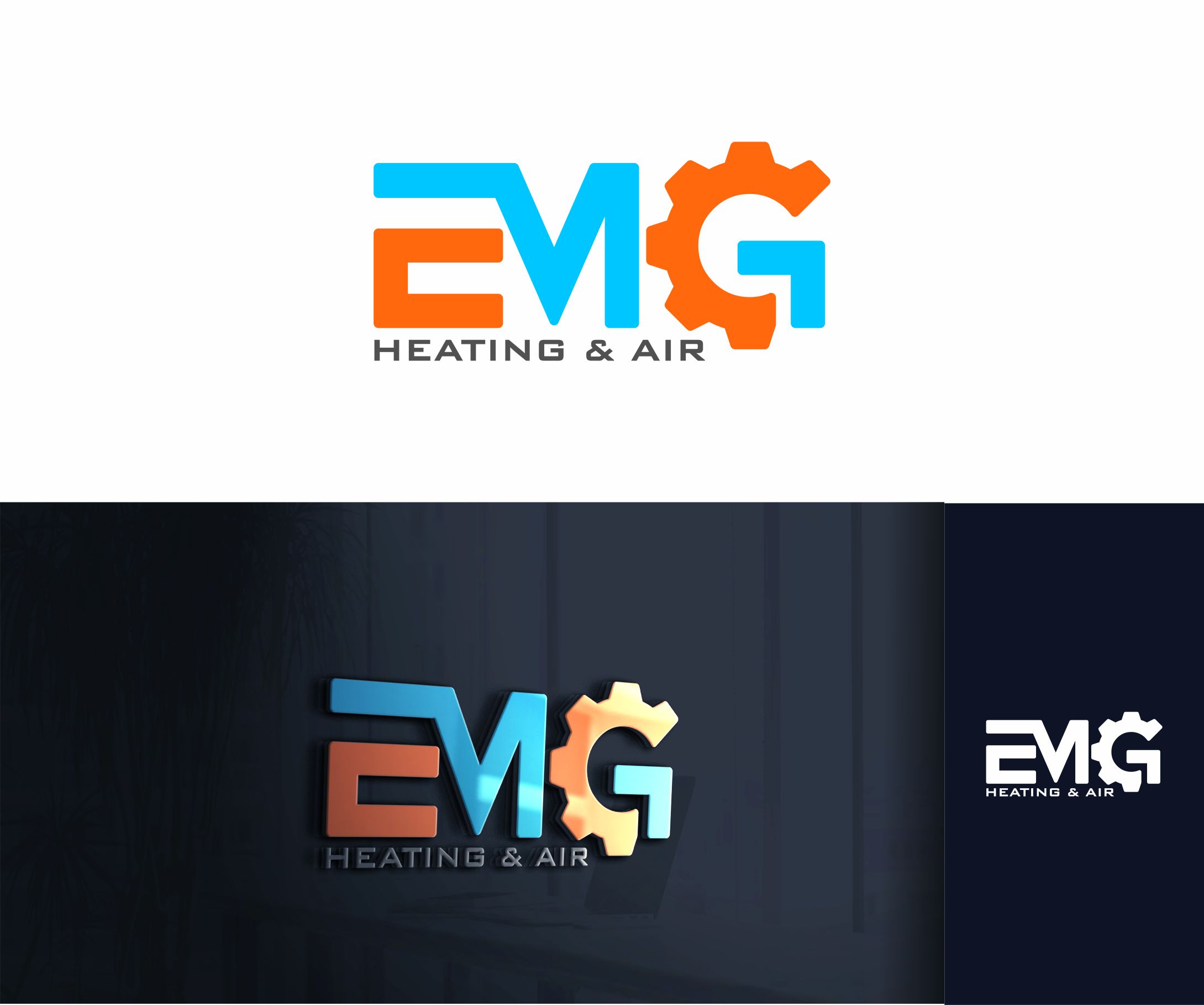 Logo Design by alkaline for EMG Heating & Air  | Design #33610356