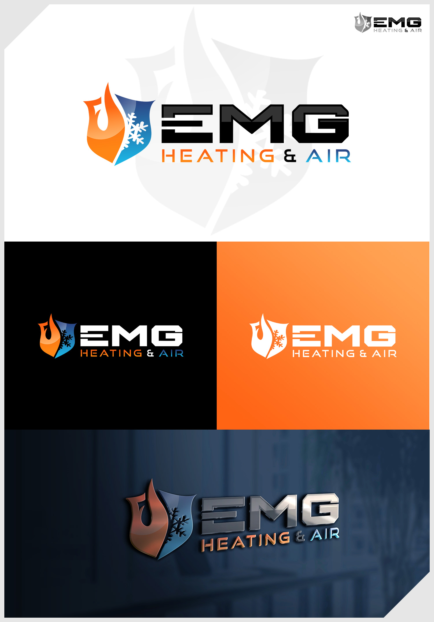 Logo-Design von IDesign1606 für EMG Heating & Air  | Design: #33610347