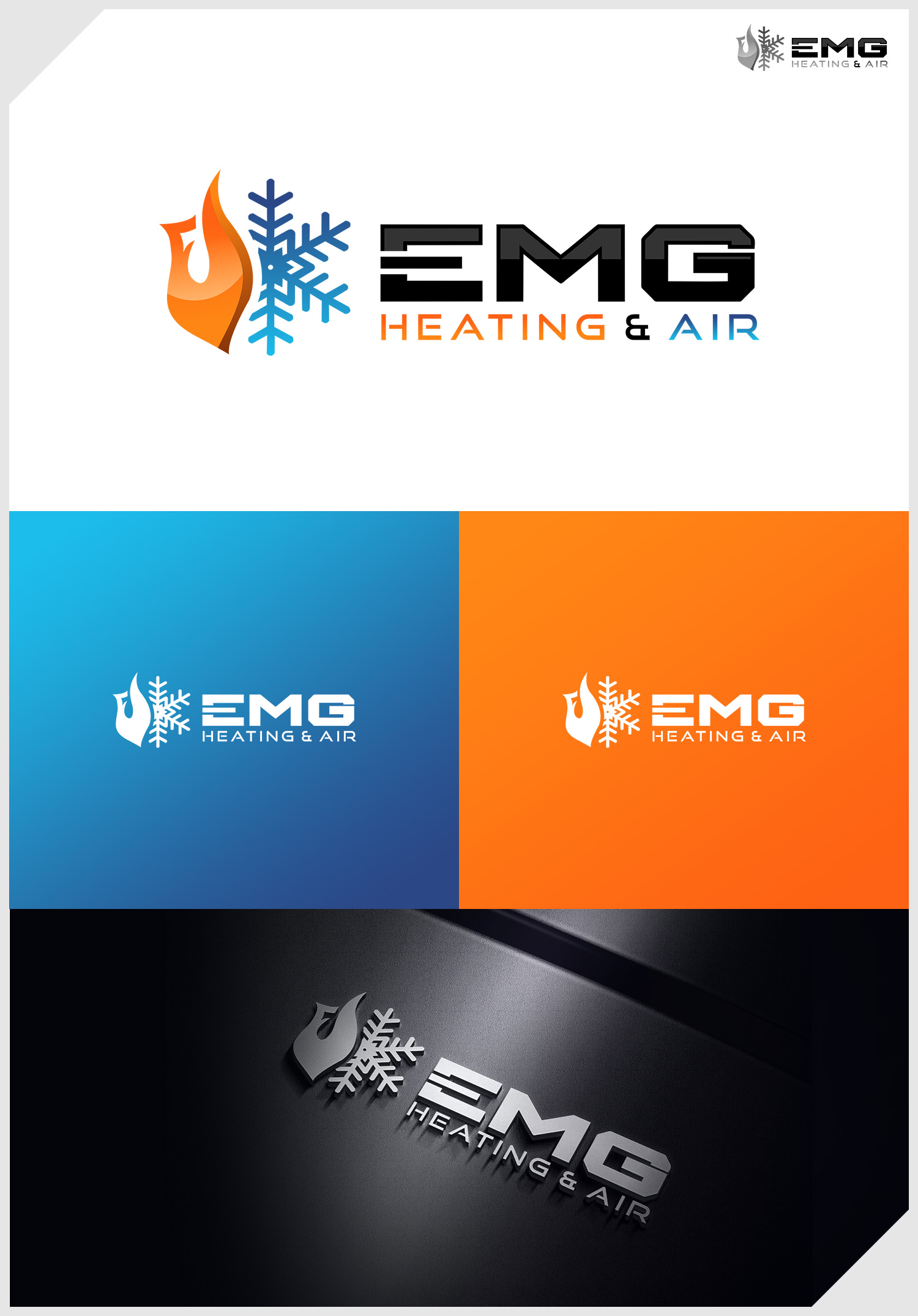 Logo Design by IDesign1606 for EMG Heating & Air  | Design #33610348