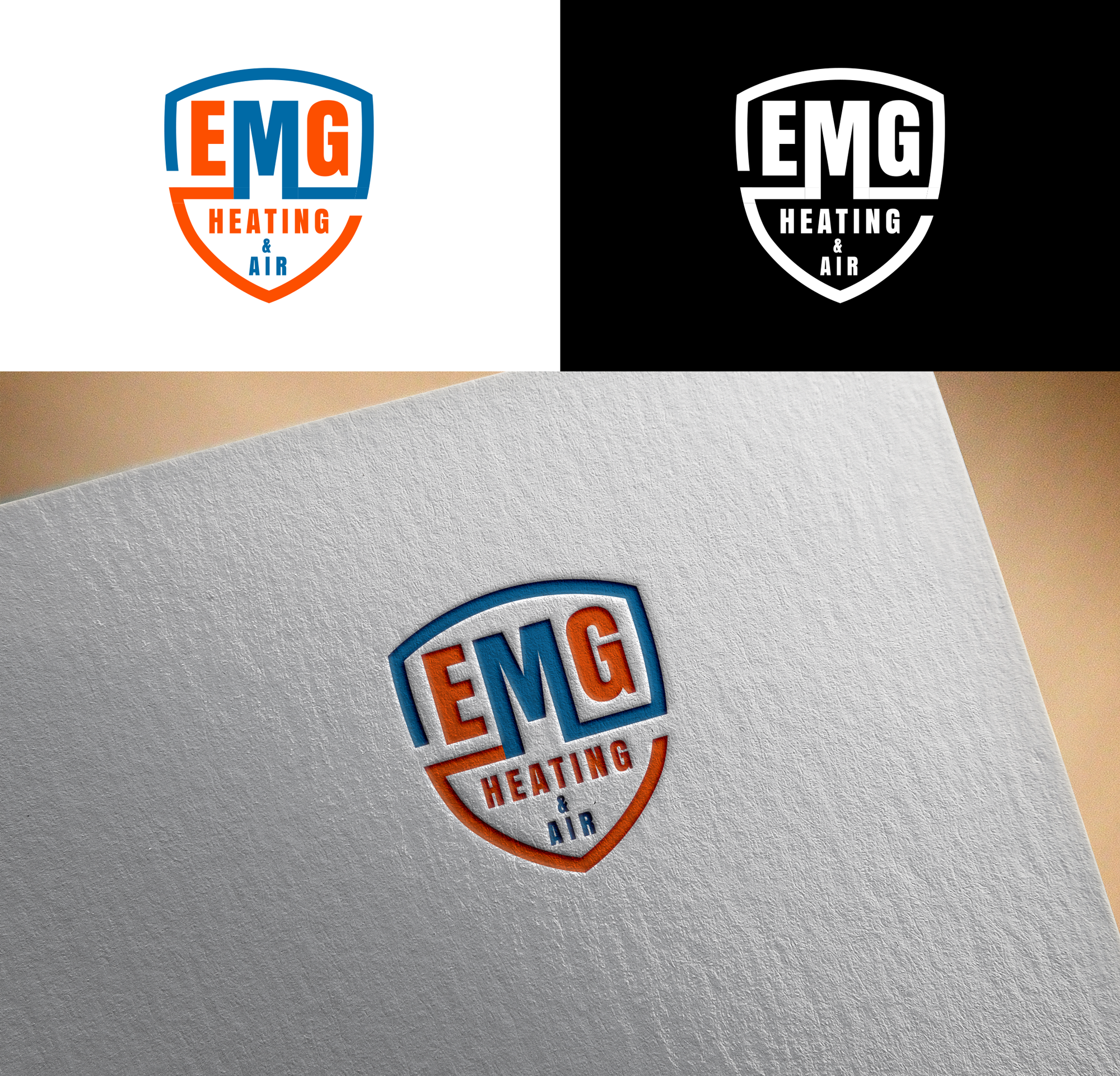 Logo Design by RA-bica for EMG Heating & Air  | Design #33625726