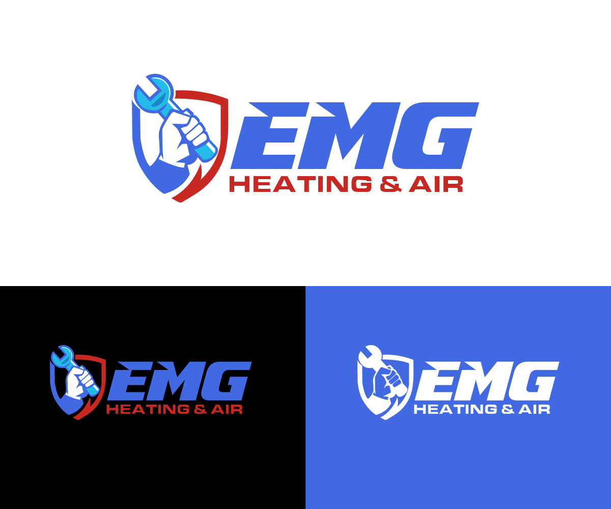 Logo Design by HeroG®APHIX for EMG Heating & Air  | Design #33643363