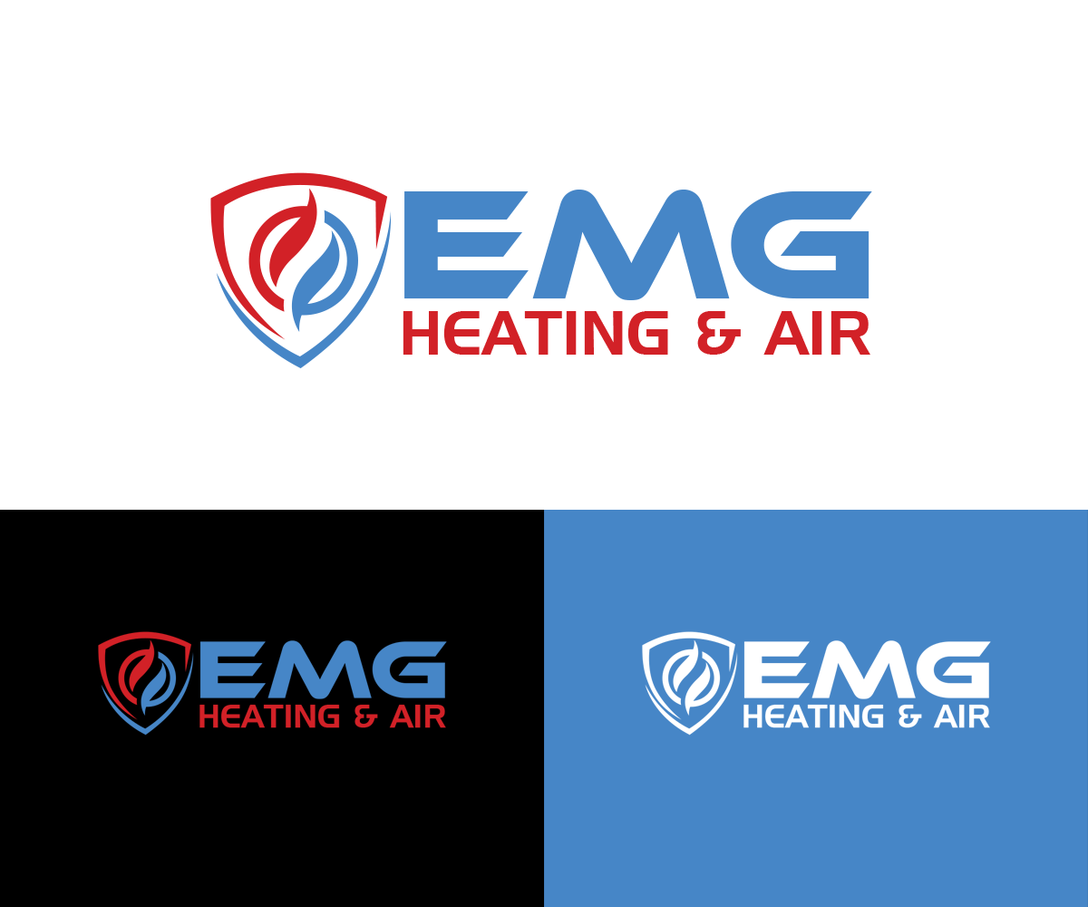 Logo Design by HeroG®APHIX for EMG Heating & Air  | Design #33643365