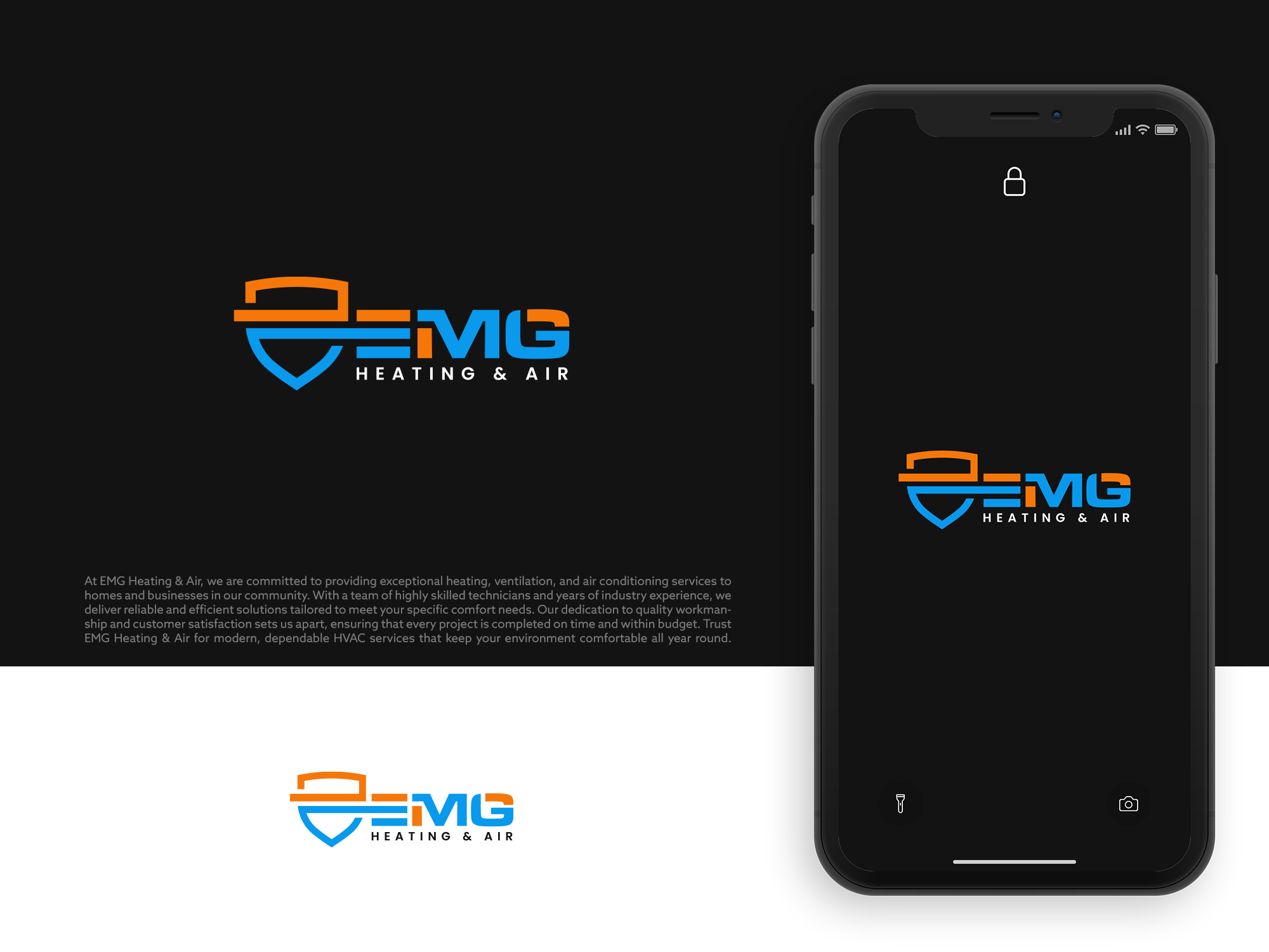 Logo Design by COLOUR CREATIVE for EMG Heating & Air  | Design #33641890