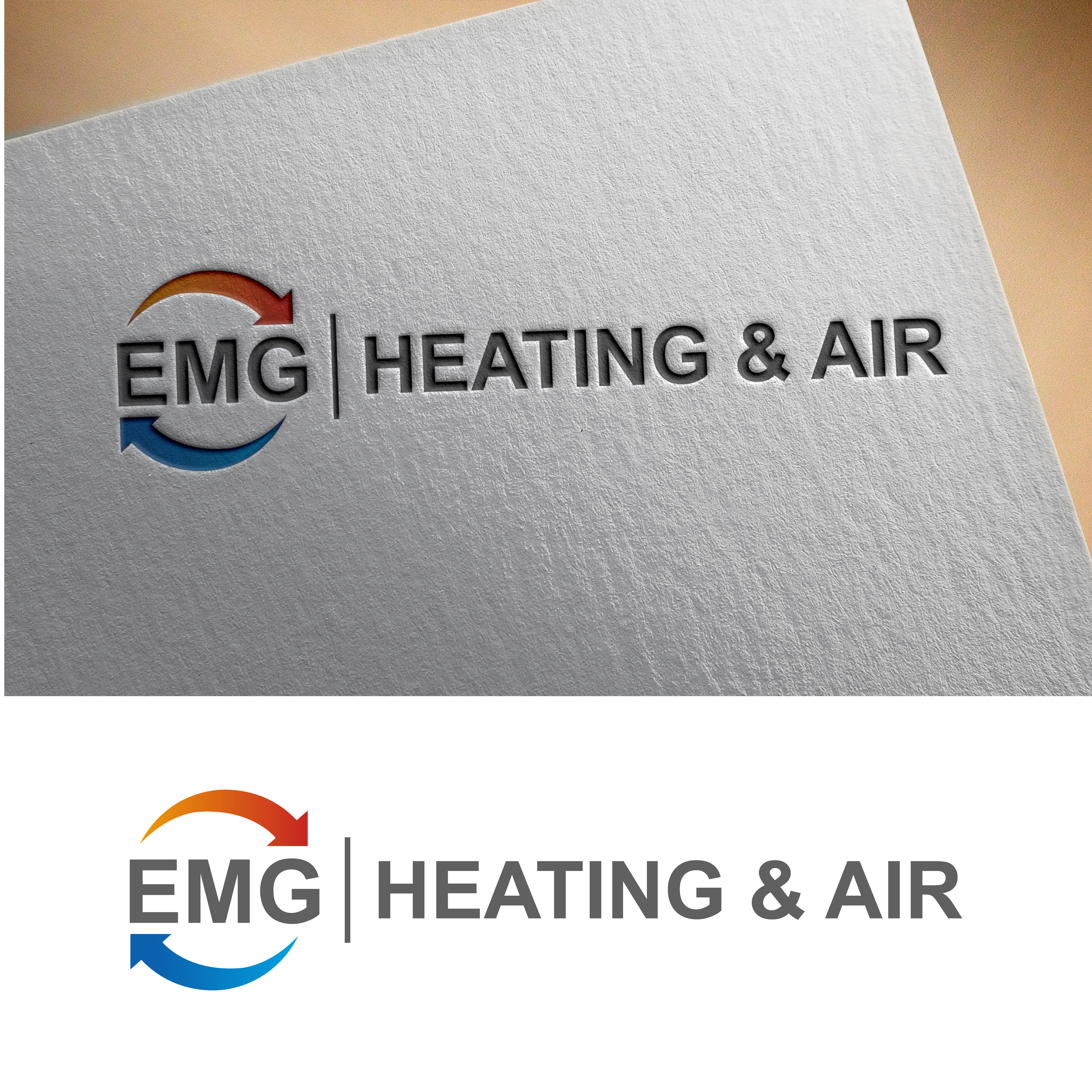 Logo Design by AKTech for EMG Heating & Air  | Design #33642792