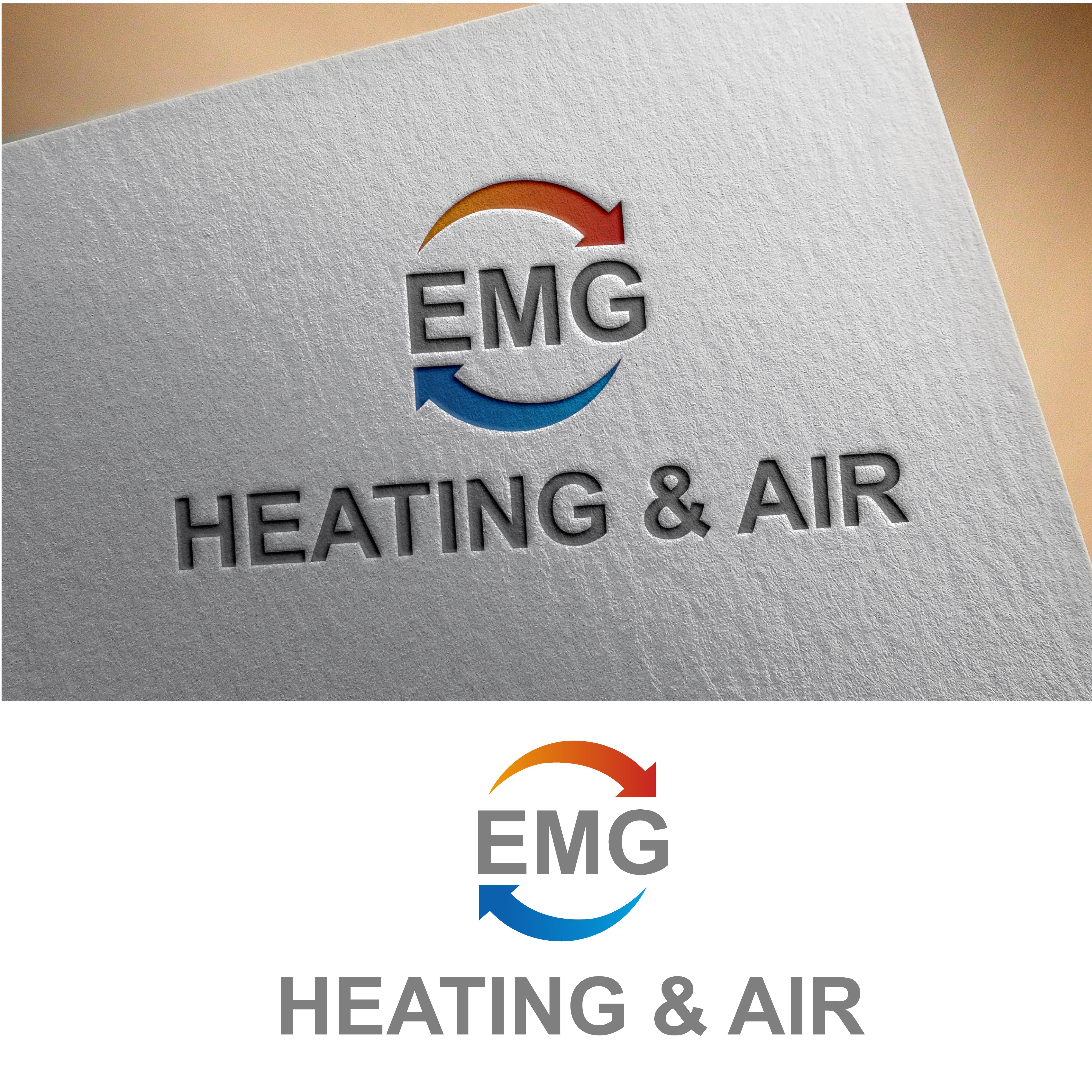 Logo Design by AKTech for EMG Heating & Air  | Design #33642840