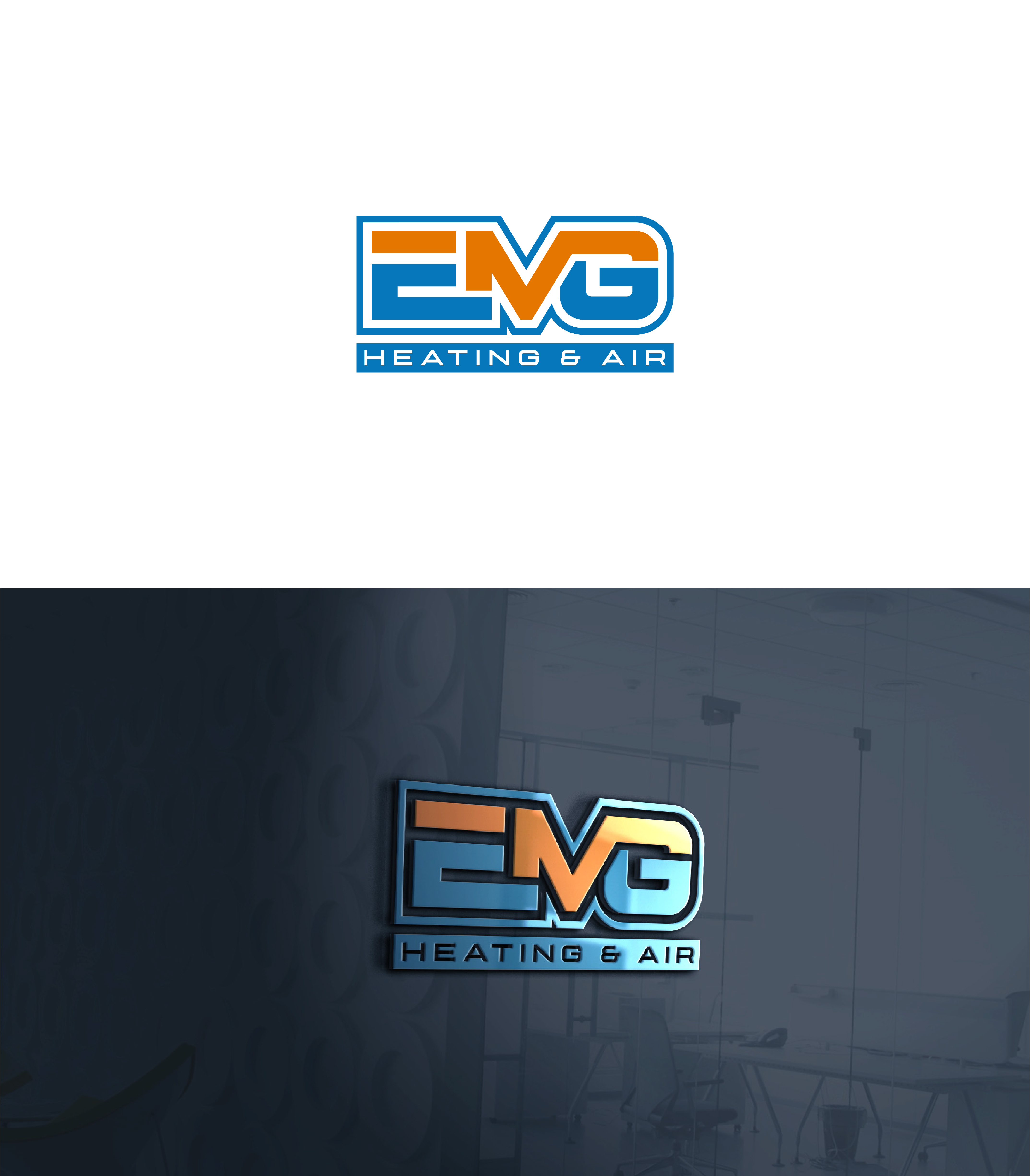 Logo Design by nasim33 for EMG Heating & Air  | Design #33612438