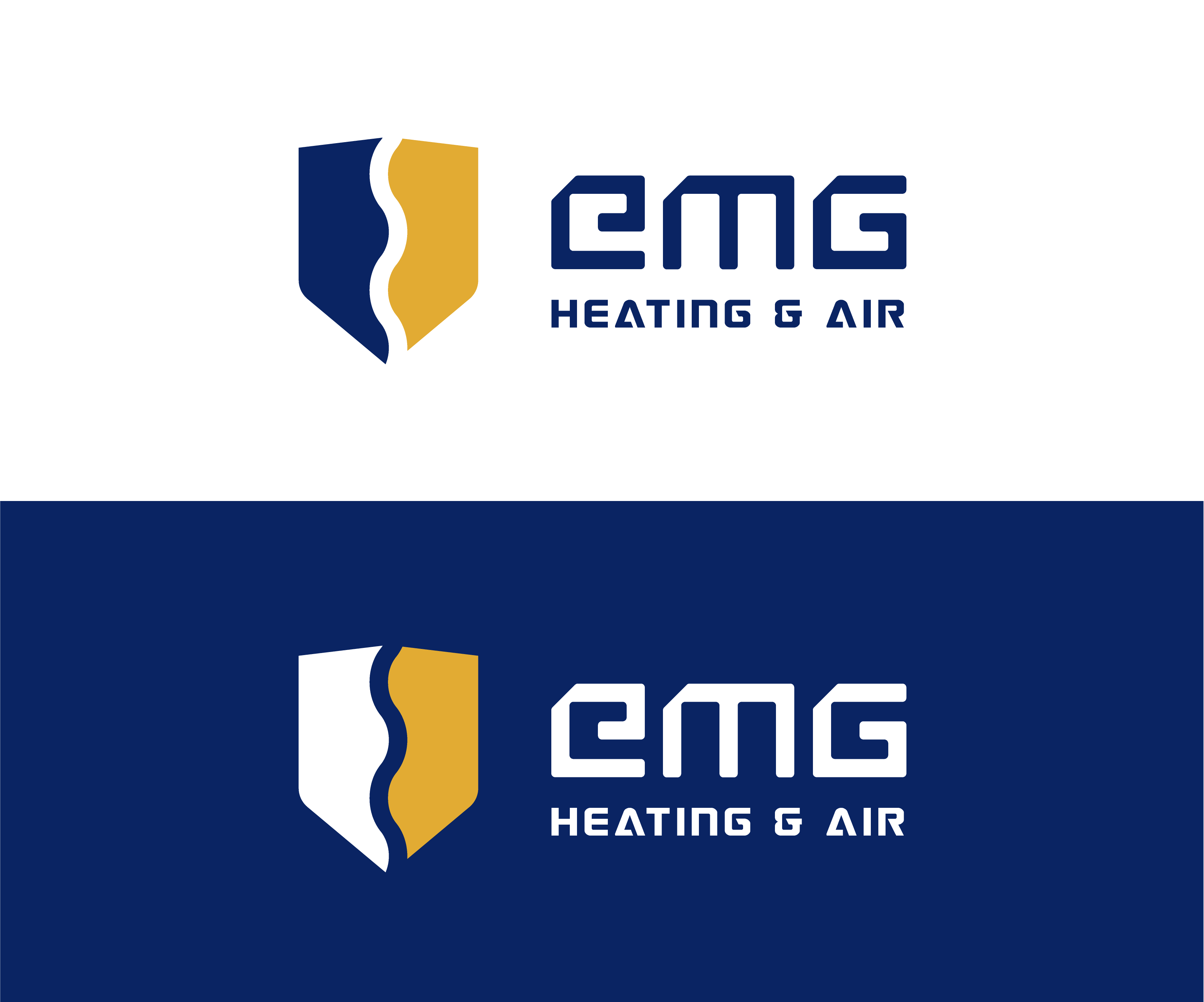 Logo Design by Drawing Room for EMG Heating & Air  | Design #33613055