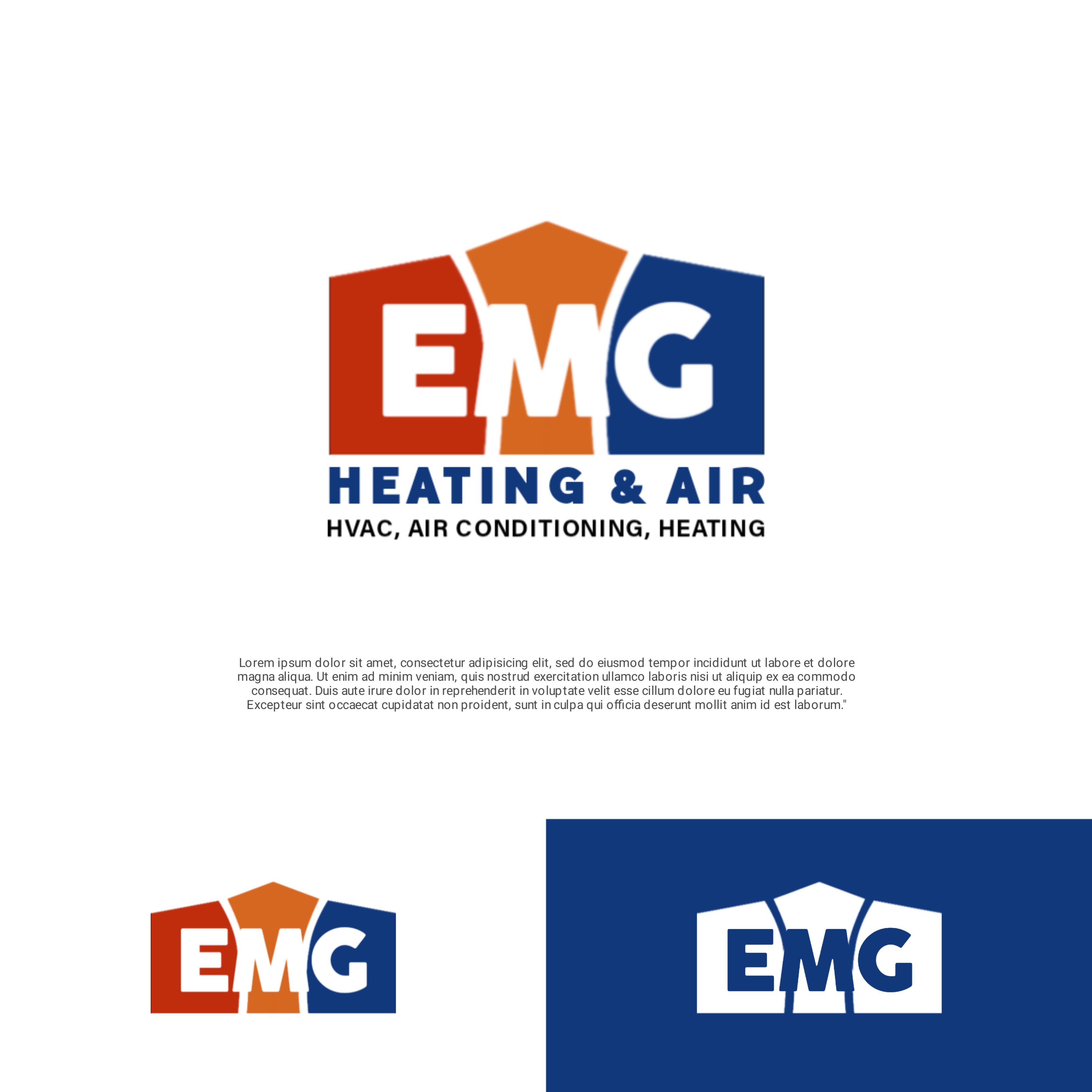 Logo Design by Rashyy for EMG Heating & Air  | Design #33647080