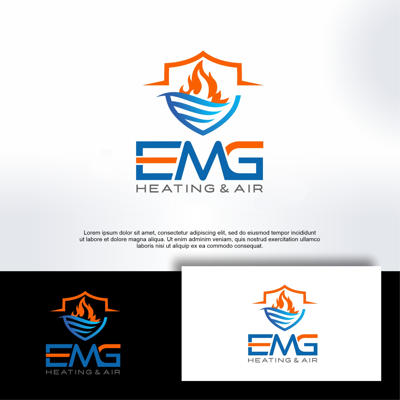 Logo Design by BWS01 for EMG Heating & Air  | Design #33602919