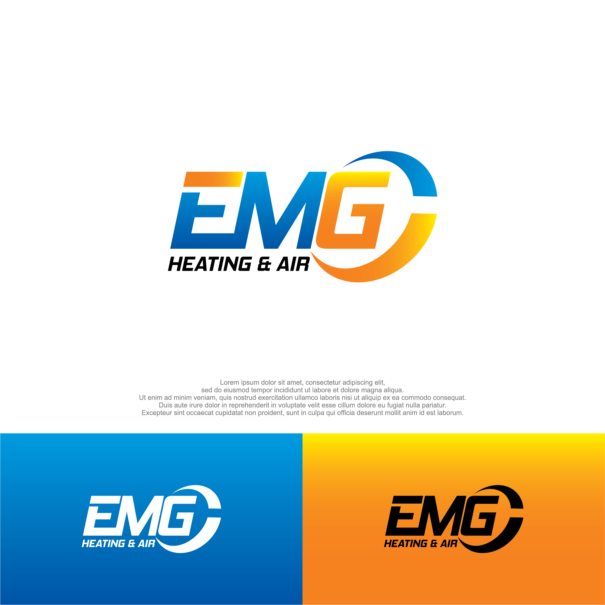 Logo Design by JoiceSinatra for EMG Heating & Air  | Design #33603999