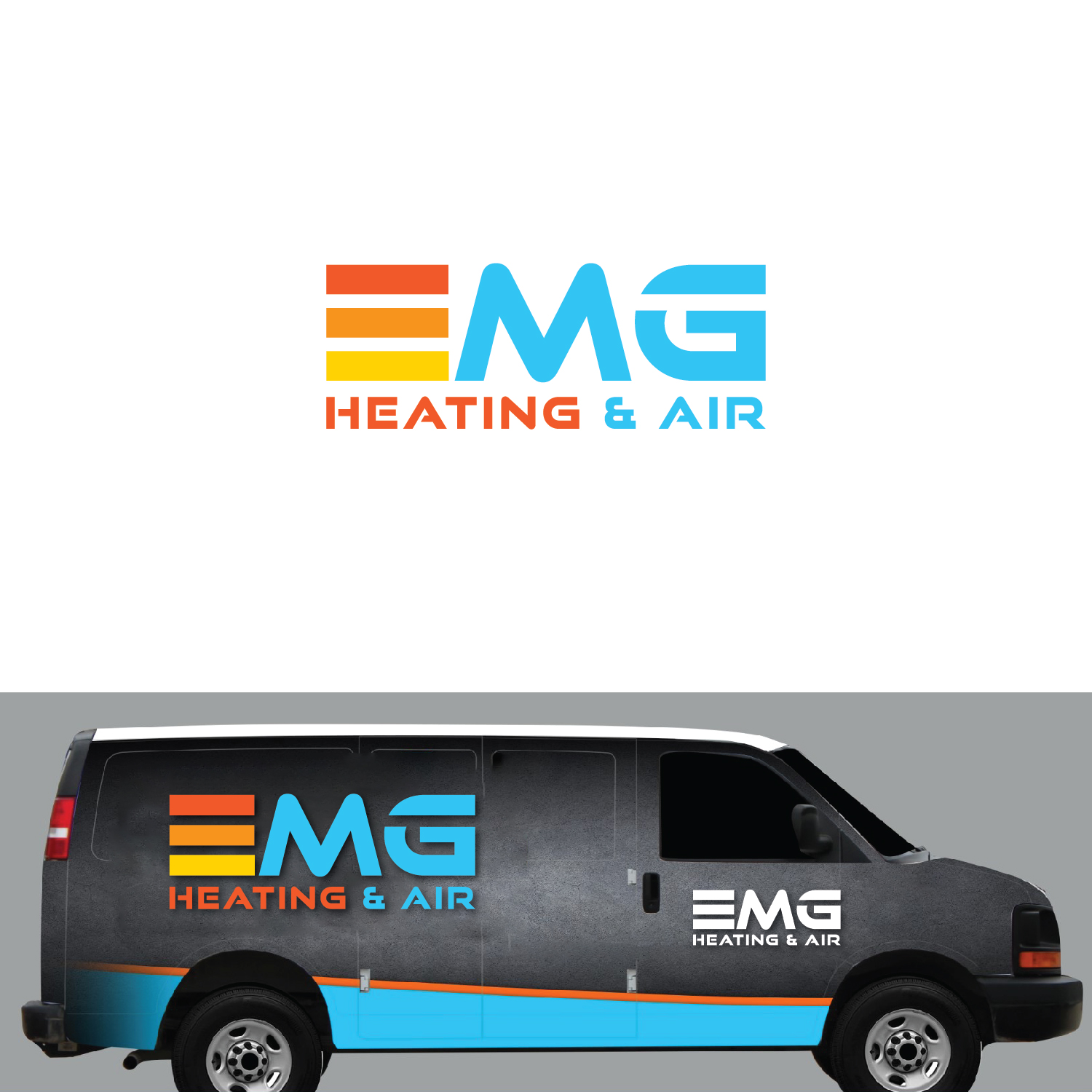 Logo Design by Go4Logo for EMG Heating & Air  | Design #33604476