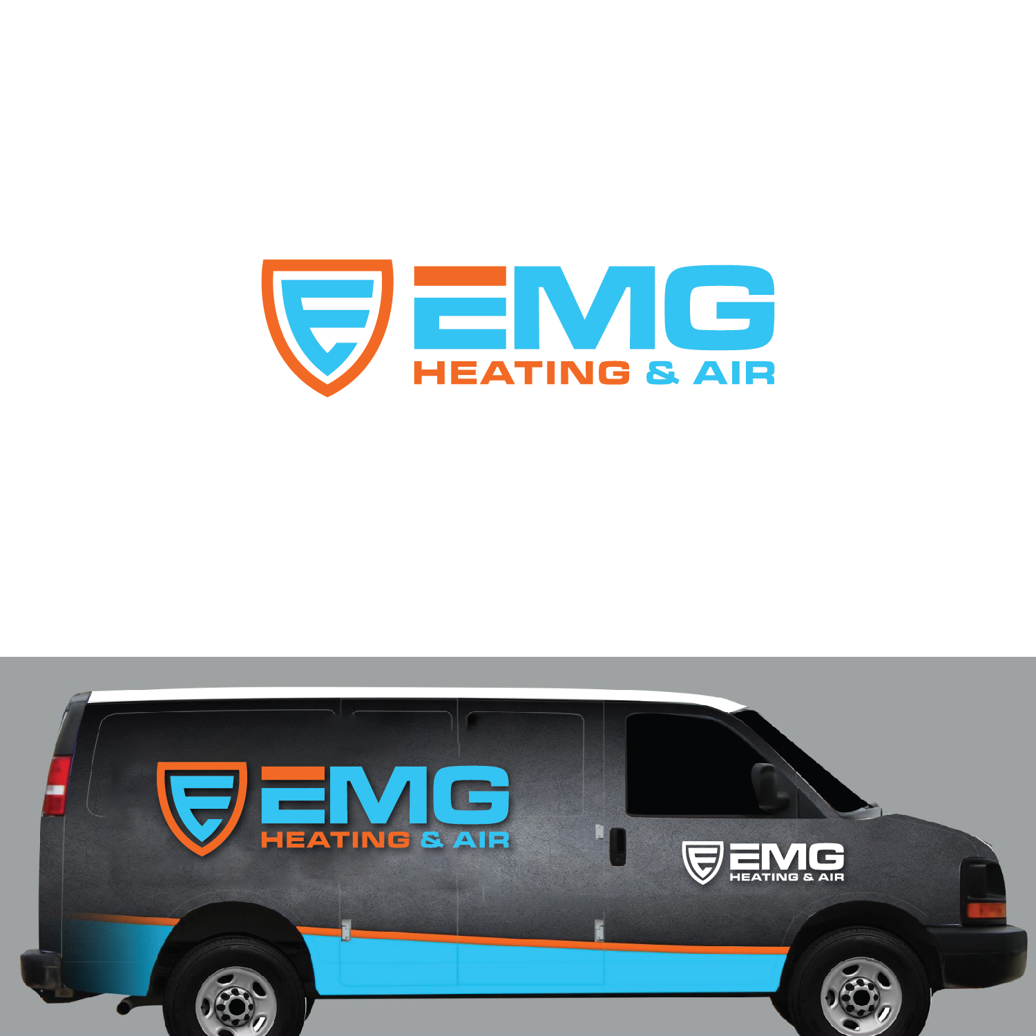 Logo Design by Go4Logo for EMG Heating & Air  | Design #33604477