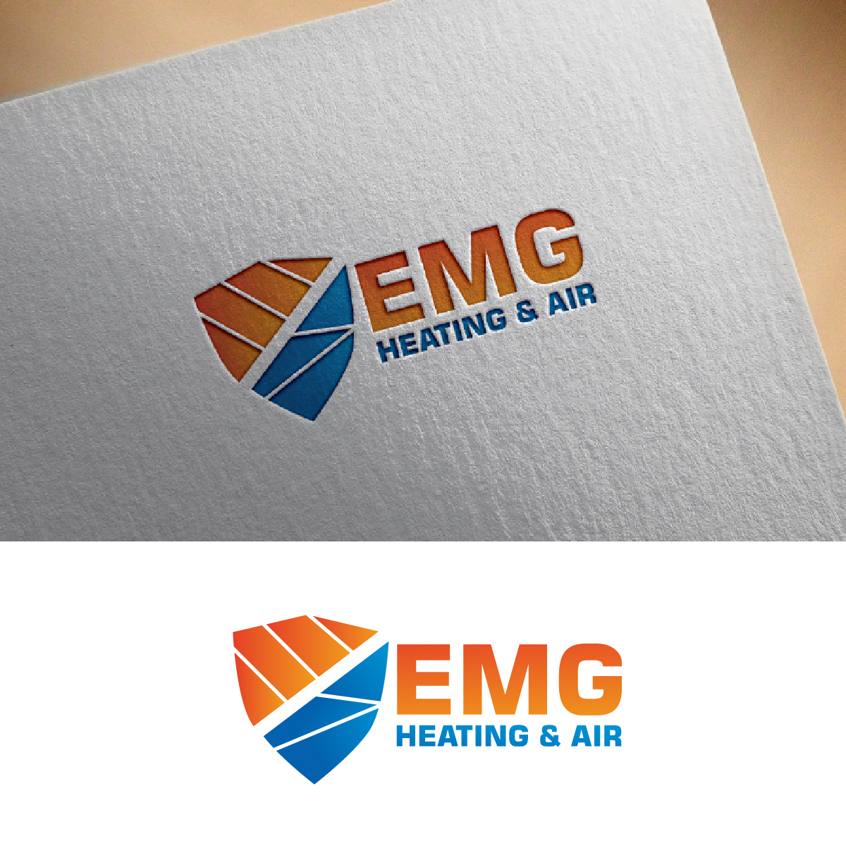 Logo Design by fly  design for EMG Heating & Air  | Design #33610826