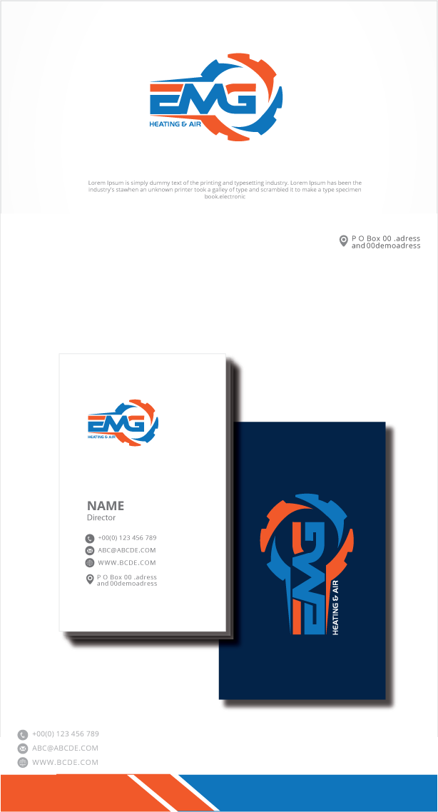 Logo-Design von zebronicgraphic für EMG Heating & Air  | Design #33603429