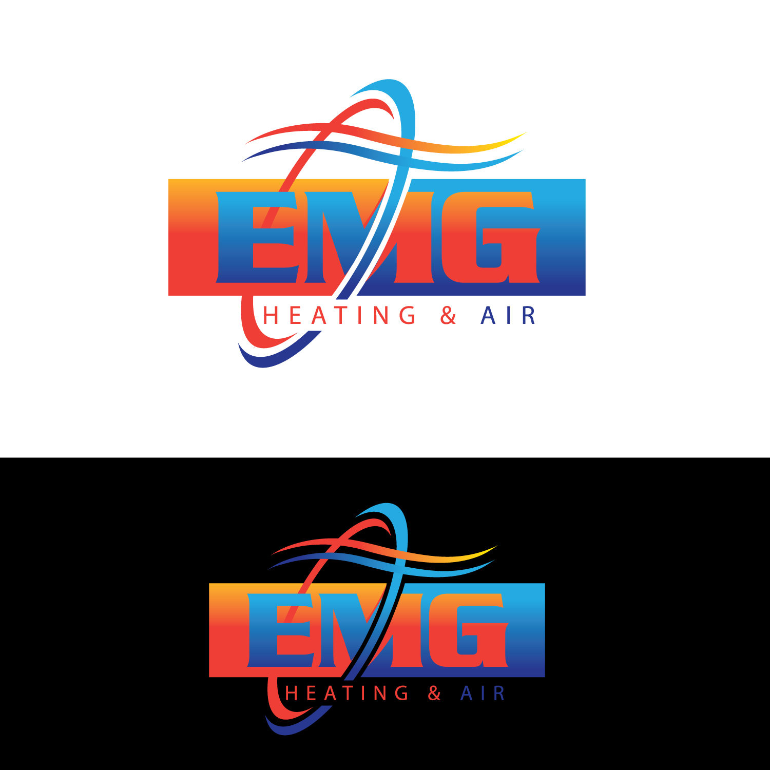 Logo Design by GODDREAMCREATION for EMG Heating & Air  | Design #33635694
