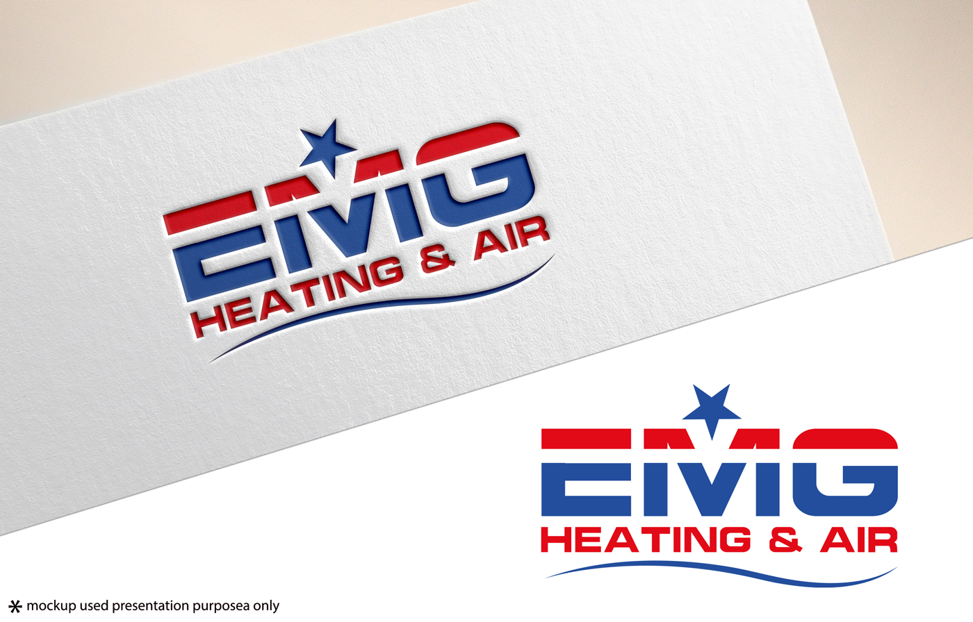 Logo Design by Rubia@ for EMG Heating & Air  | Design #33610842