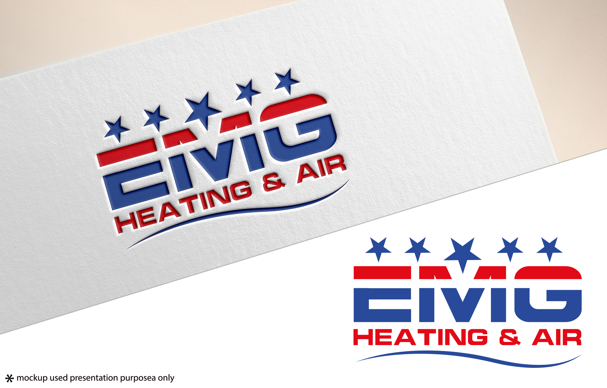 Logo Design by Rubia@ for EMG Heating & Air  | Design #33624127
