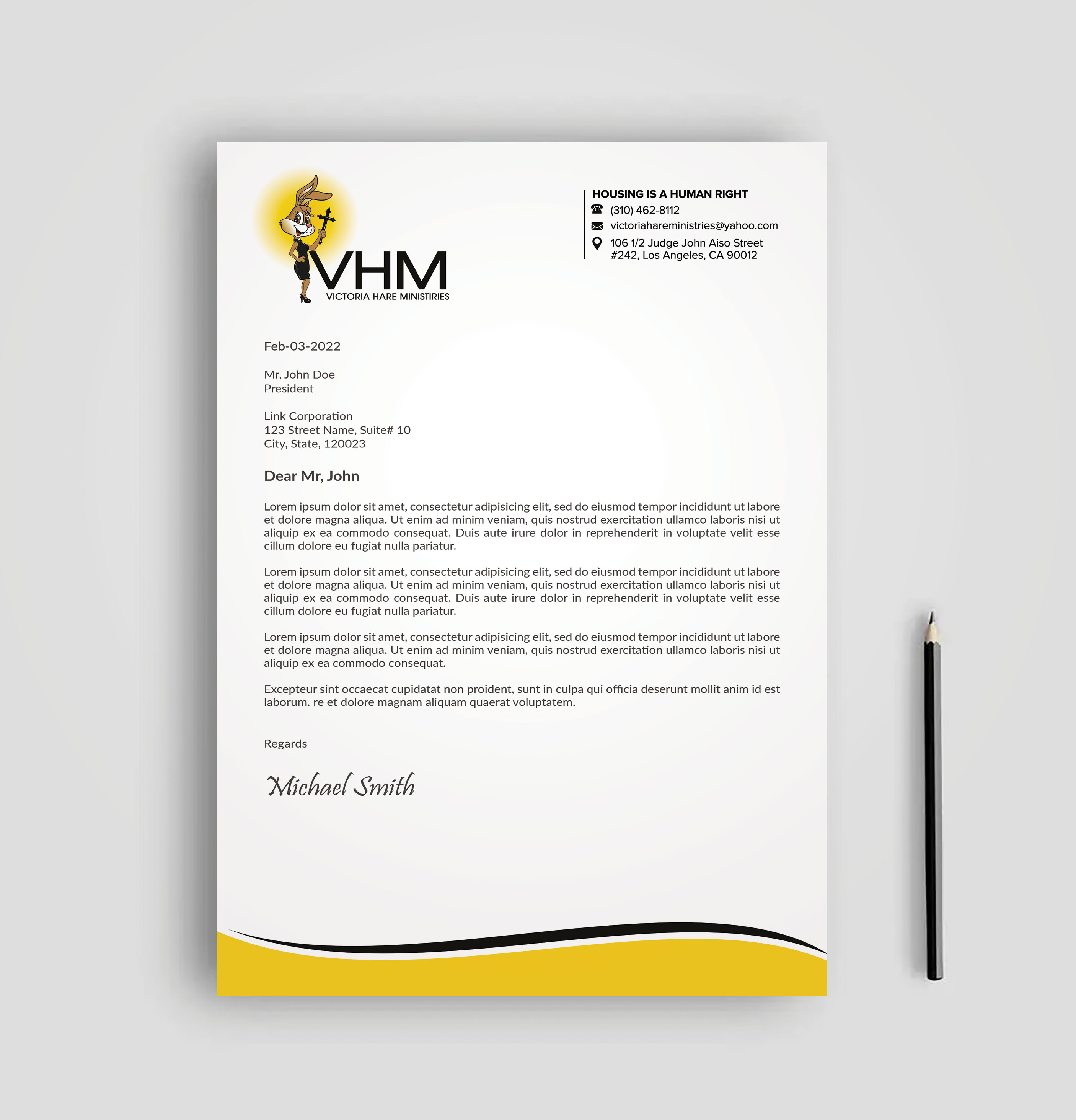 Letterhead Design by sadikul islam for Messiah Reigns Church Los Angeles | Design #33611259