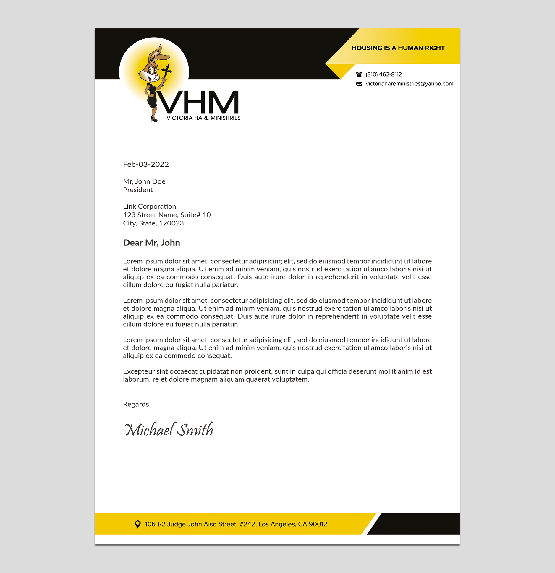 Letterhead Design by sadikul islam for Messiah Reigns Church Los Angeles | Design #33619983