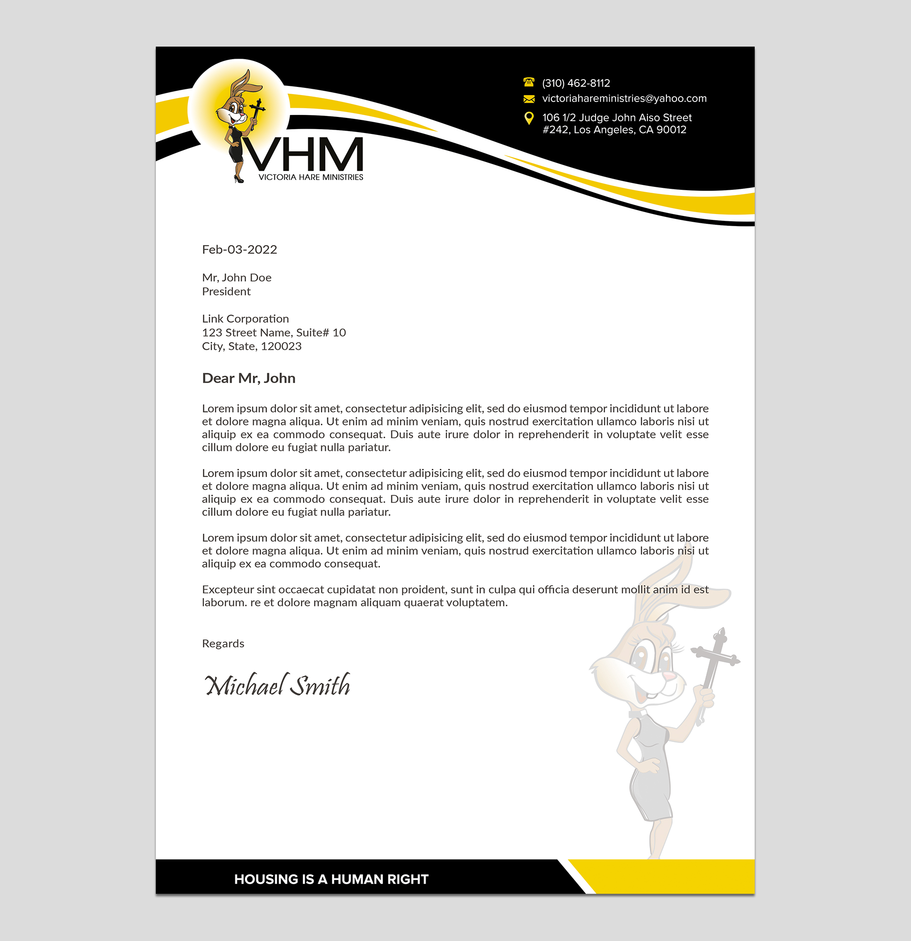 Letterhead Design by sadikul islam for Messiah Reigns Church Los Angeles | Design #33621363