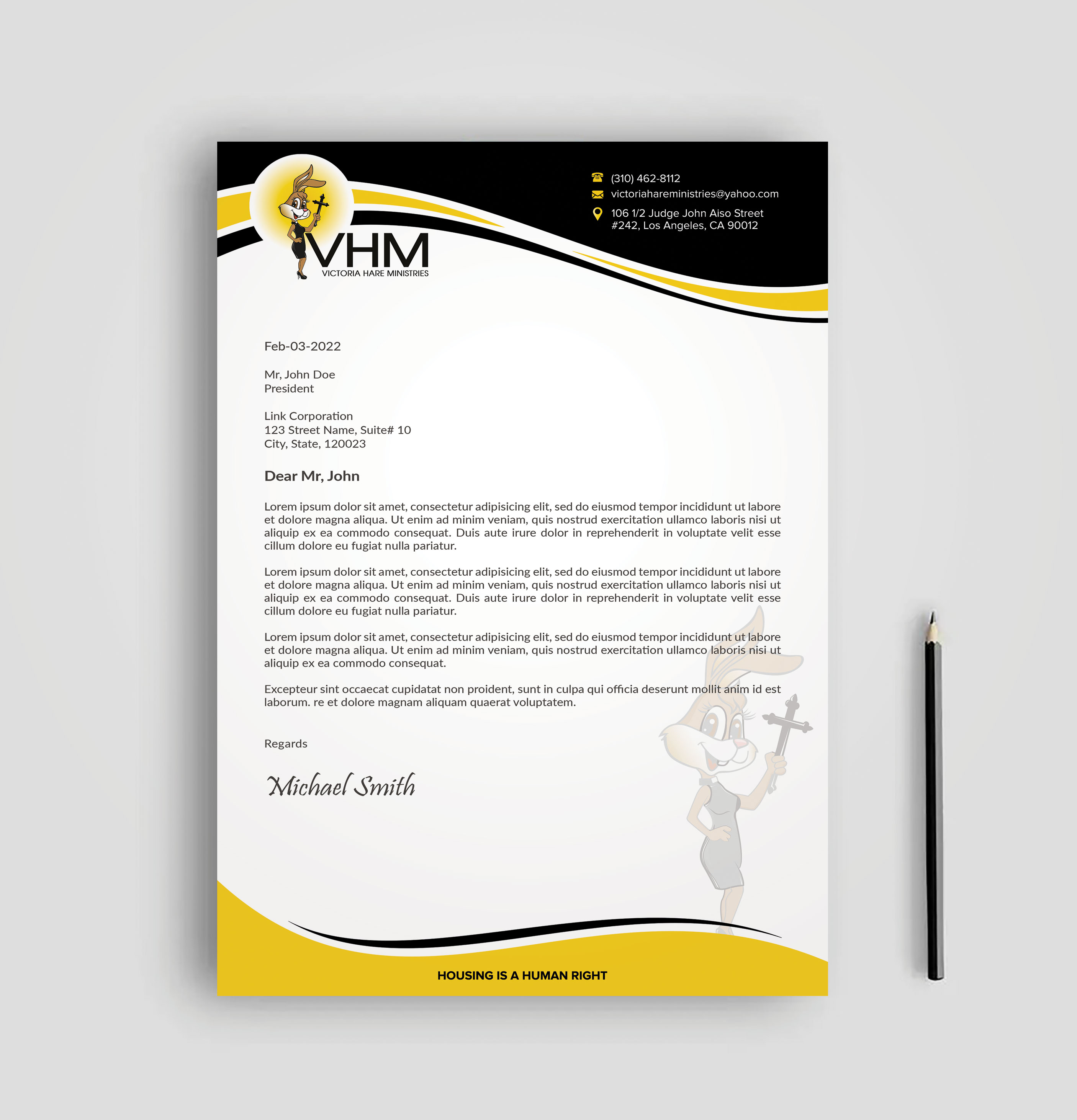 Letterhead Design by sadikul islam for Messiah Reigns Church Los Angeles | Design #33621364