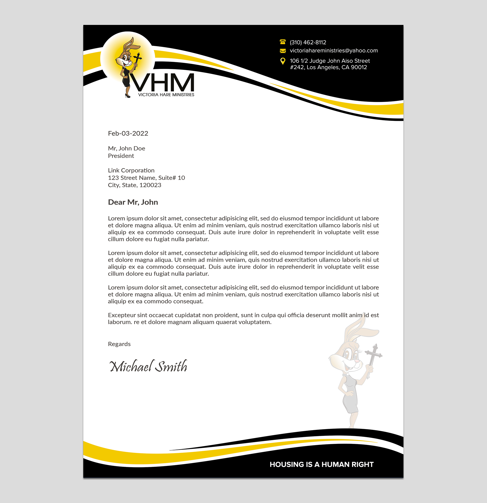 Letterhead Design by sadikul islam for Messiah Reigns Church Los Angeles | Design #33621367