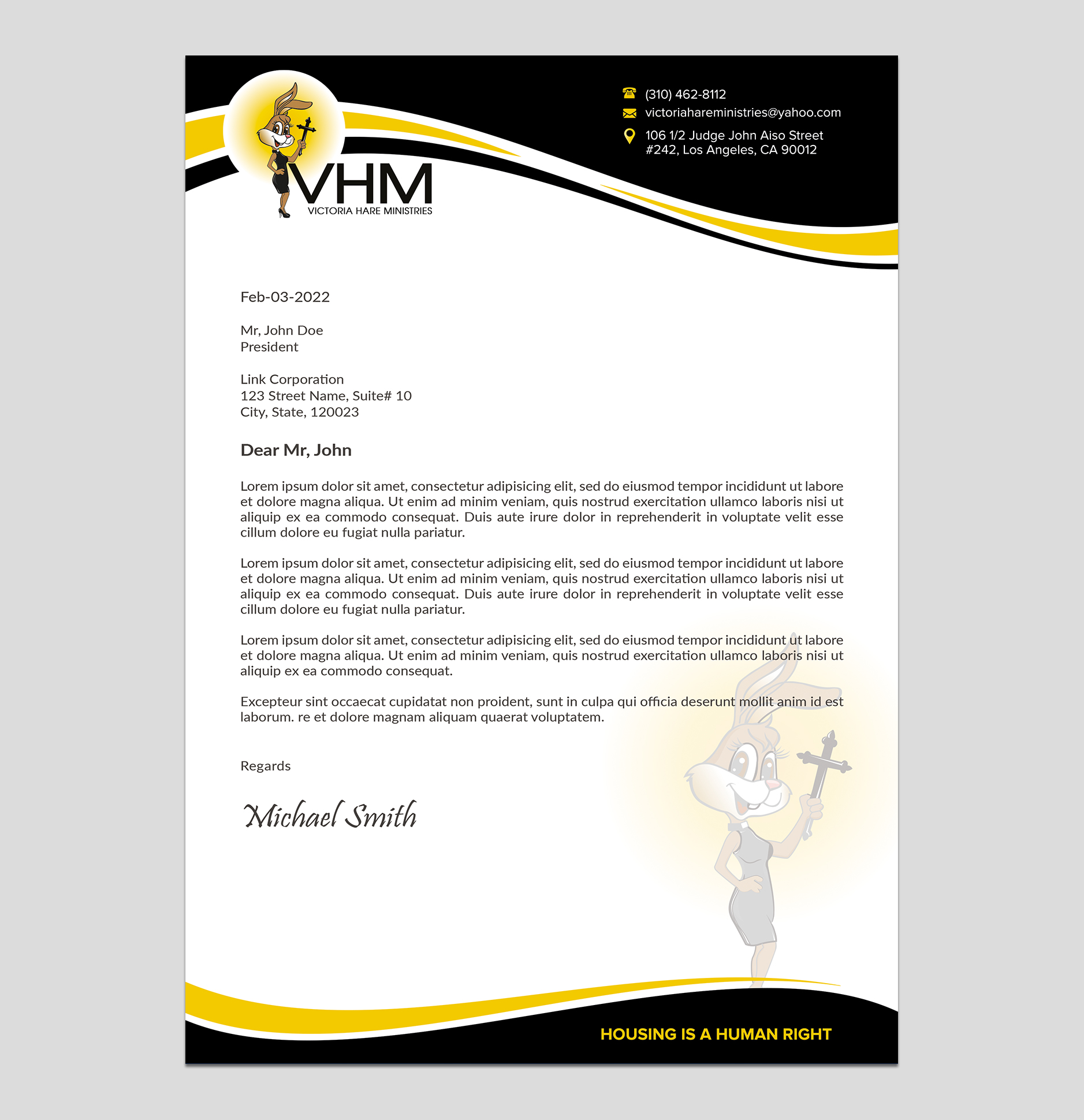 Letterhead Design by sadikul islam for Messiah Reigns Church Los Angeles | Design #33621370