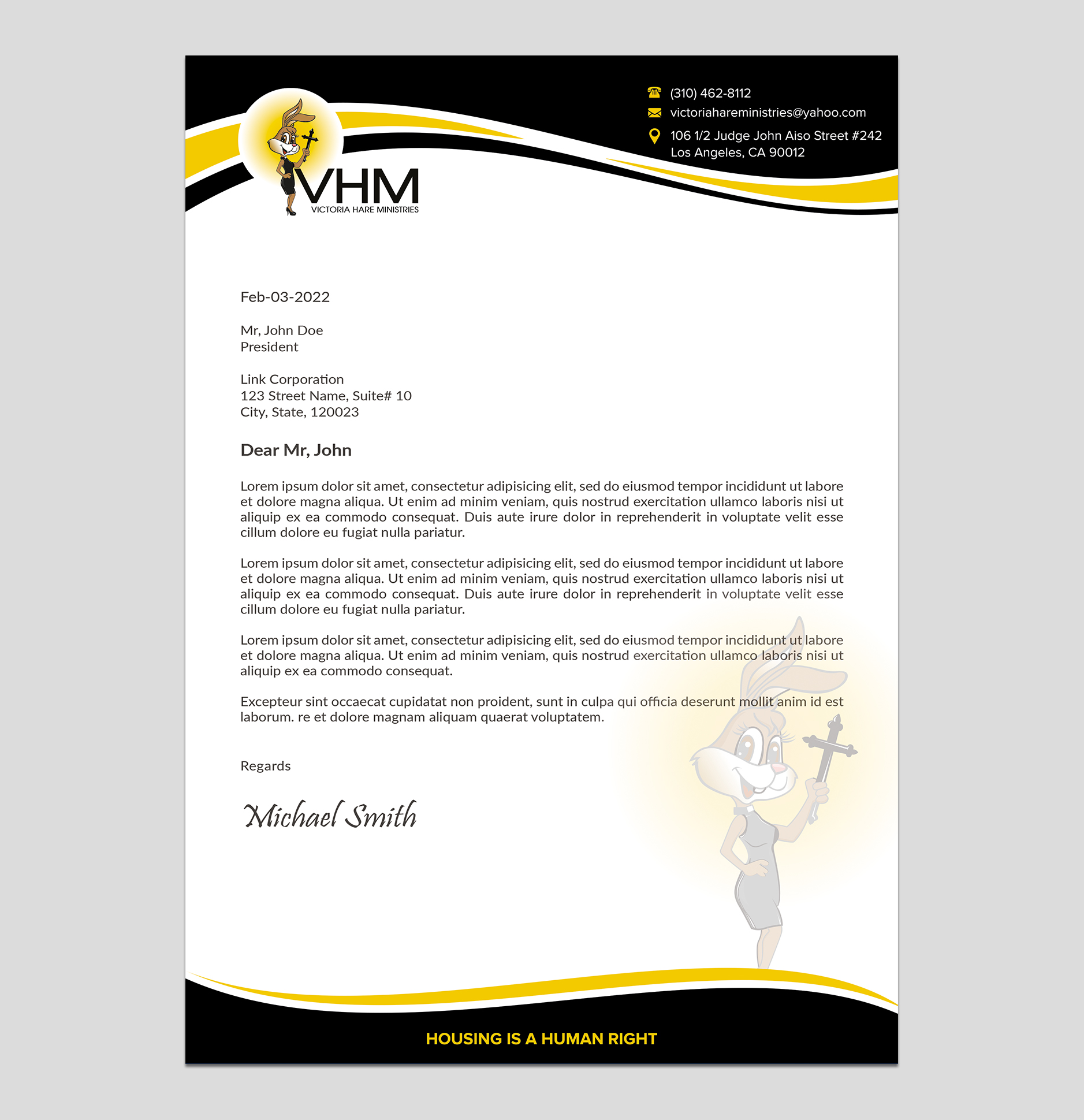 Letterhead Design by sadikul islam for Messiah Reigns Church Los Angeles | Design #33630304