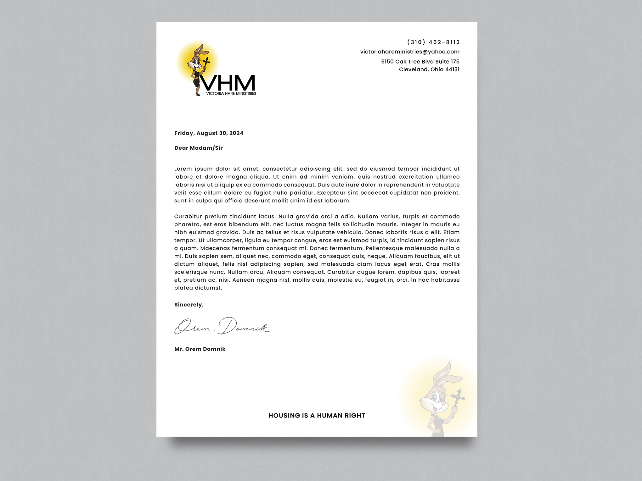 Diseño de Membrete por Creative Moon Design para Messiah Reigns Church Los Angeles | Diseño #33619563