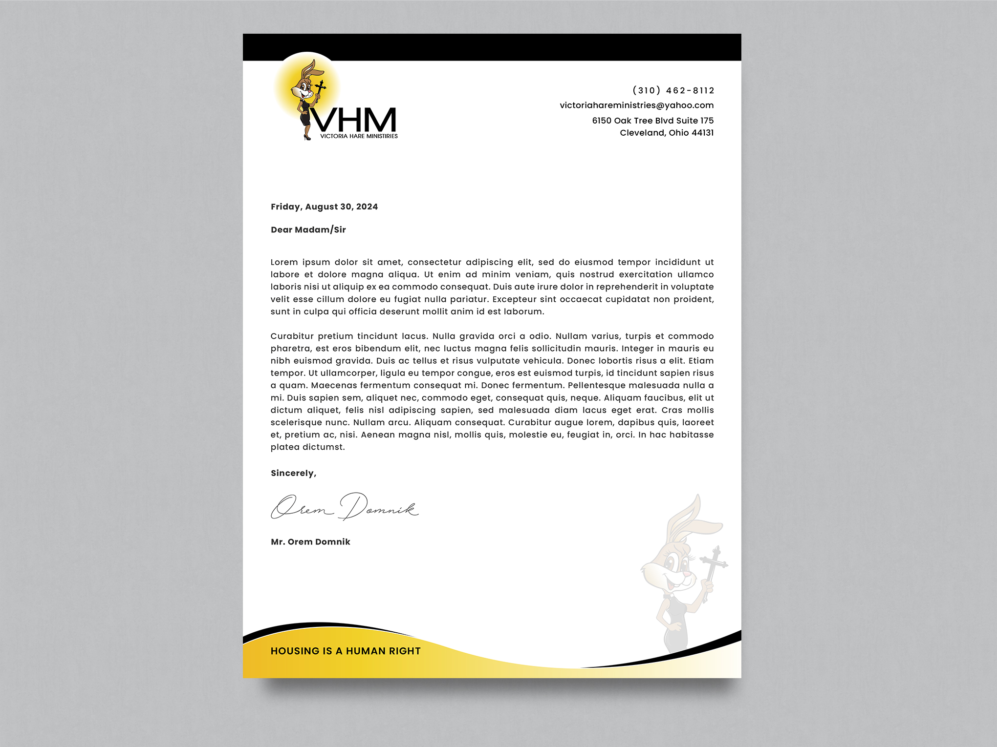 Letterhead Design by Creative Moon Design for Messiah Reigns Church Los Angeles | Design #33621495