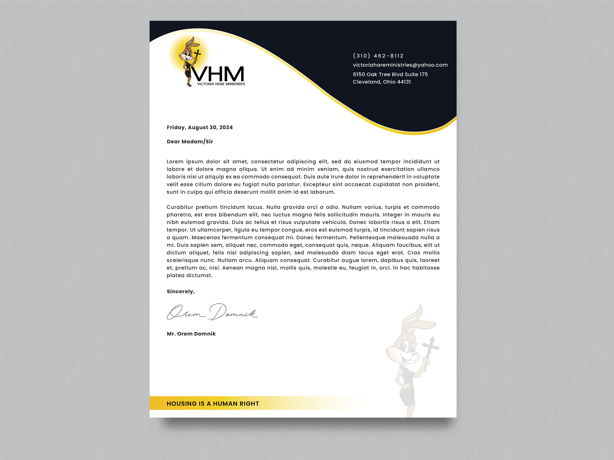 Diseño de Membrete por Creative Moon Design para Messiah Reigns Church Los Angeles | Diseño #33621526