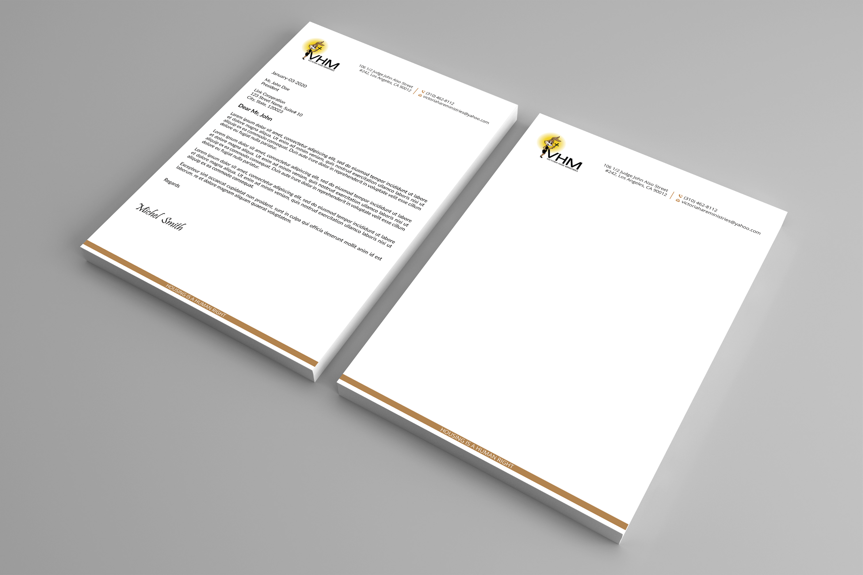 Letterhead Design by Expert Bappy for Messiah Reigns Church Los Angeles | Design #33610029