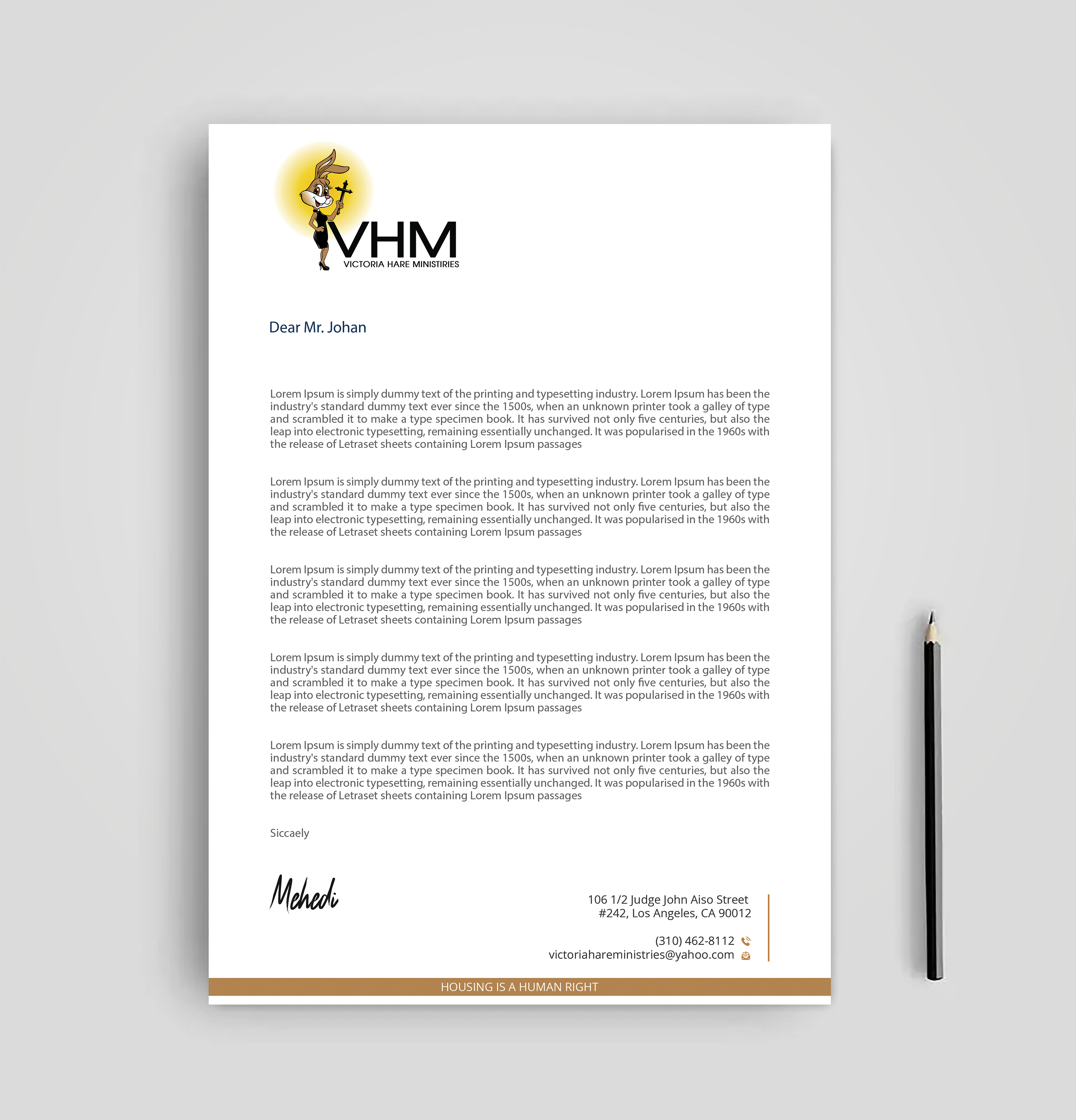 Diseño de Membrete por Expert Bappy para Messiah Reigns Church Los Angeles | Diseño #33611336