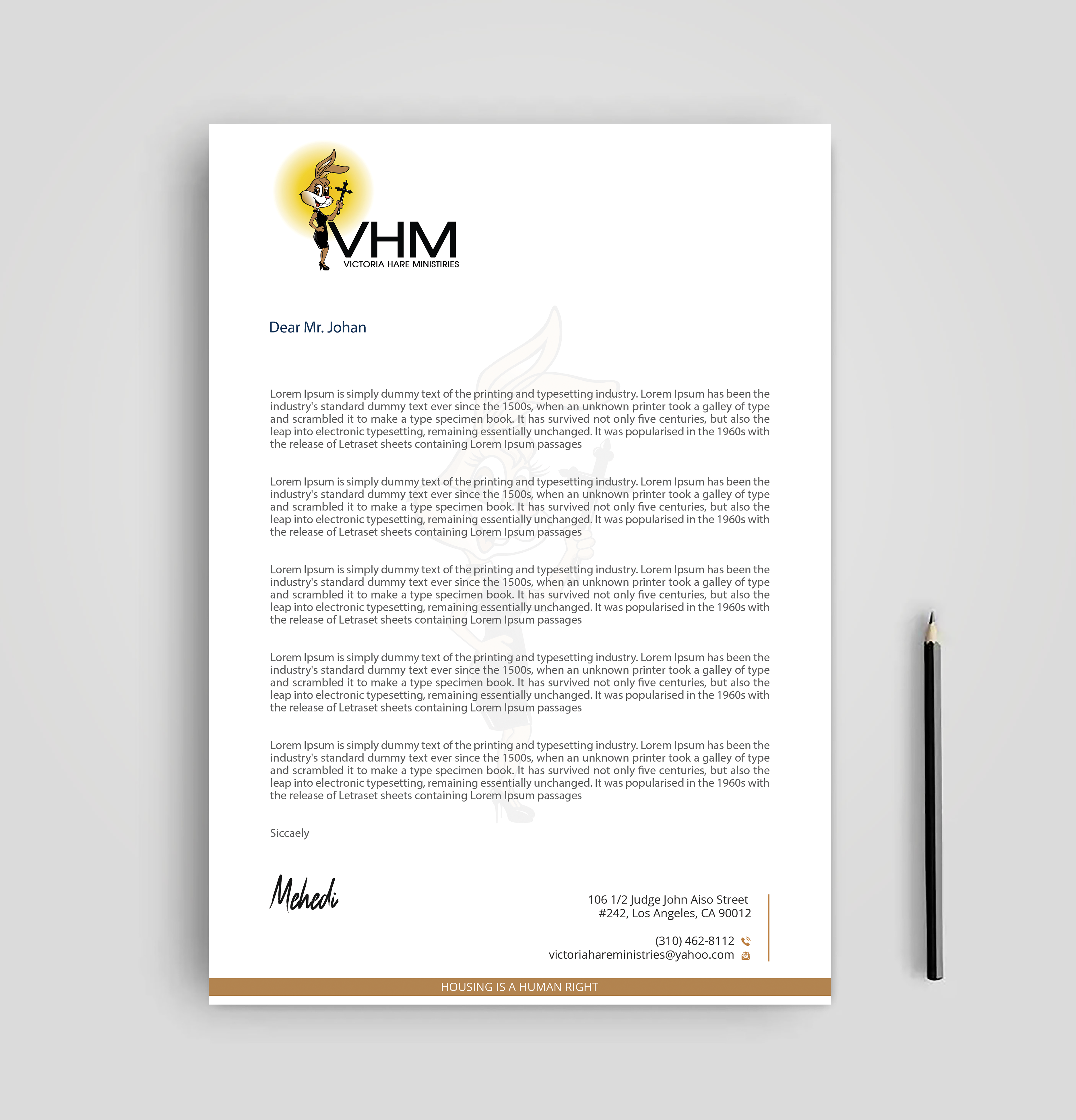 Diseño de Membrete por Expert Bappy para Messiah Reigns Church Los Angeles | Diseño #33611362