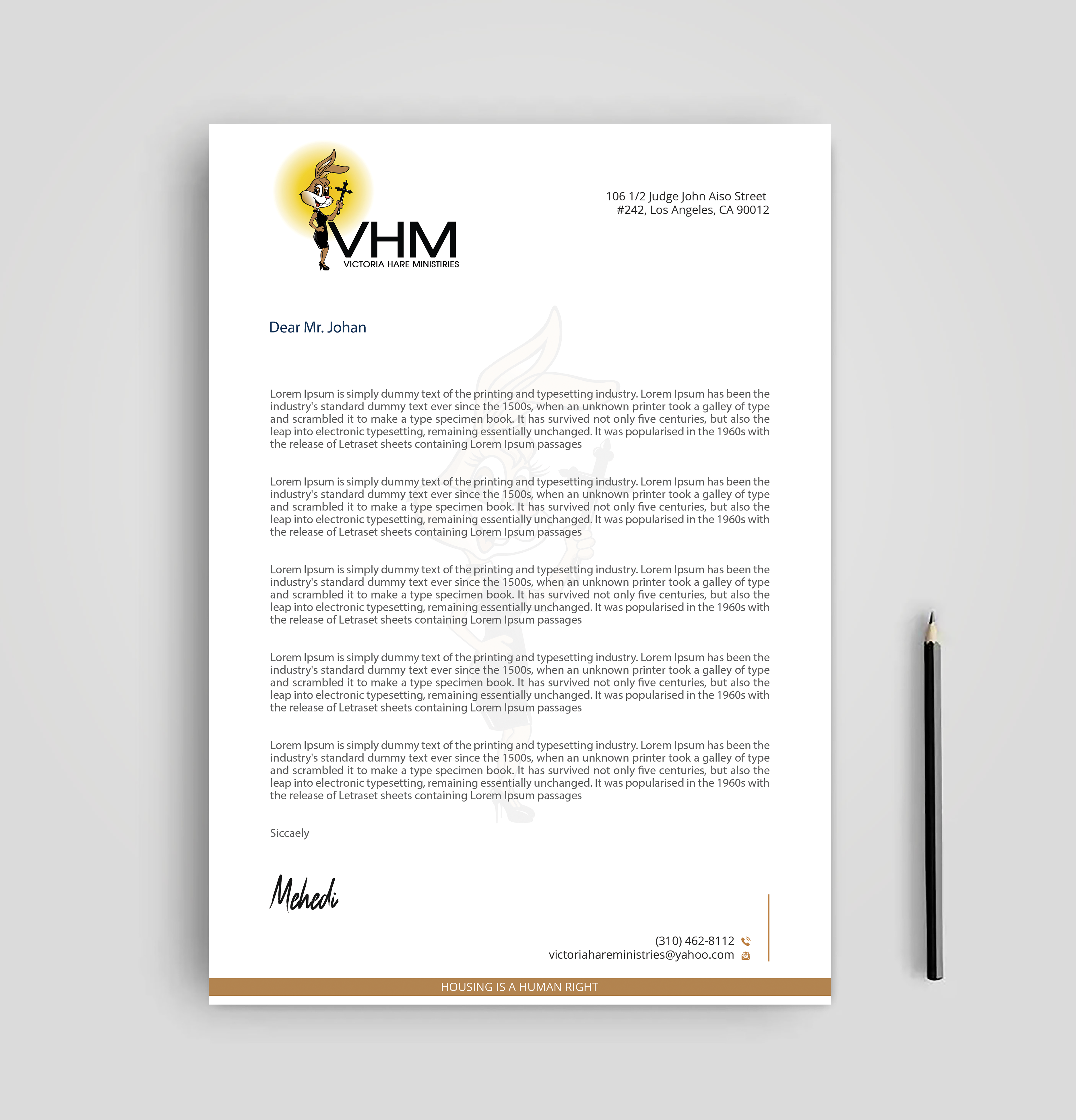 Briefkopf-Design von Expert Bappy für Messiah Reigns Church Los Angeles | Design #33611363