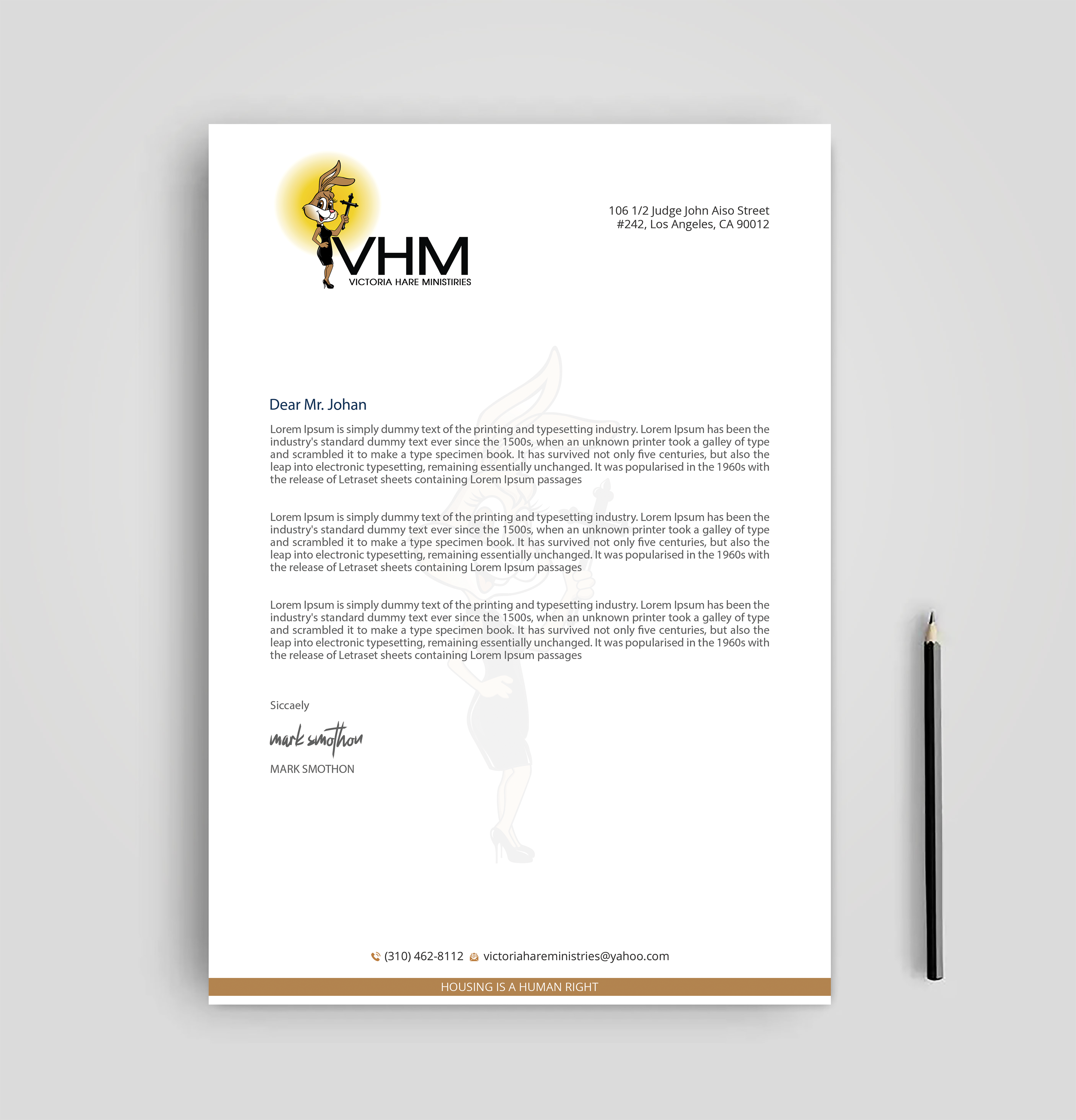 Letterhead Design by Expert Bappy for Messiah Reigns Church Los Angeles | Design #33611471
