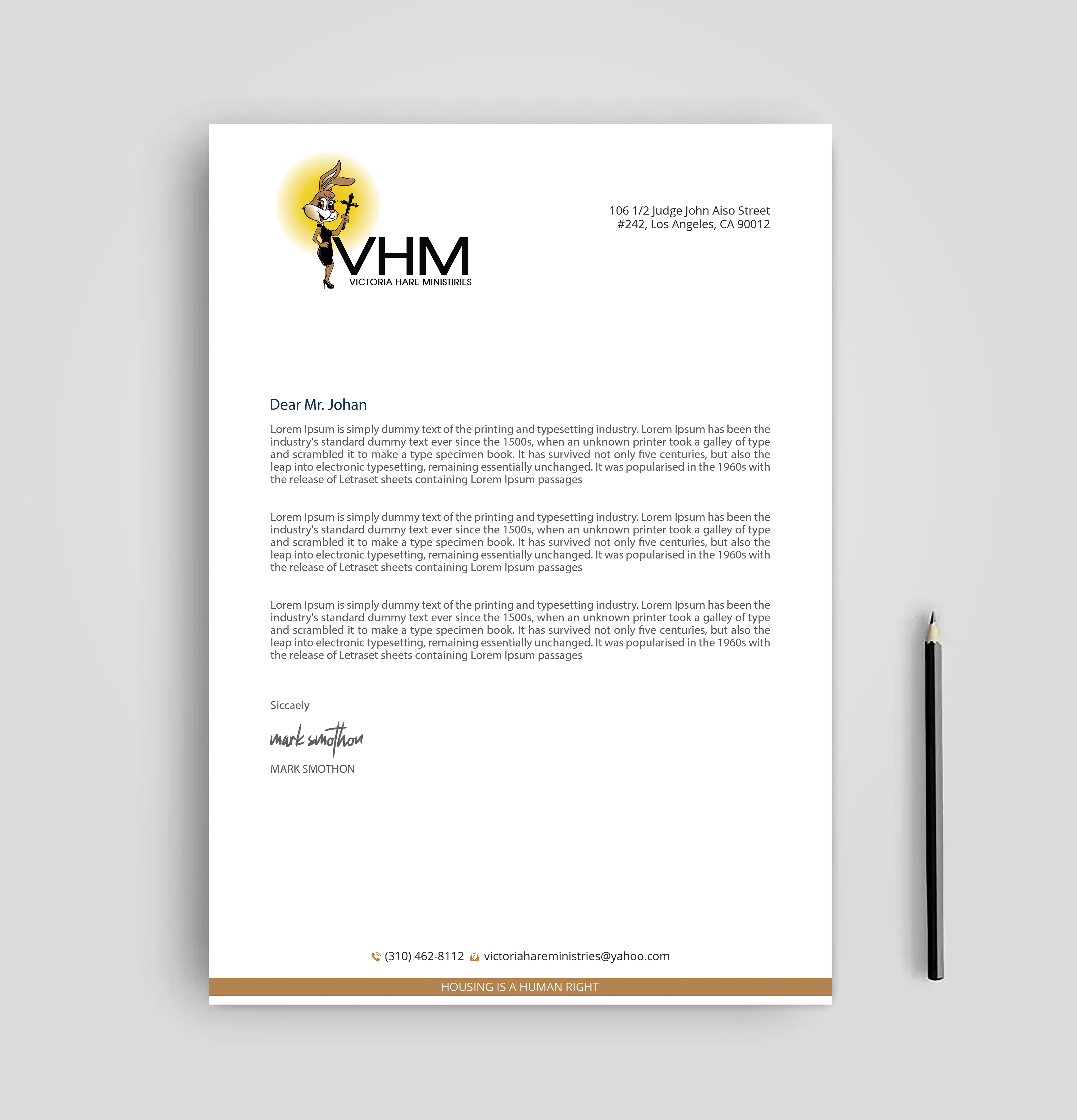 Diseño de Membrete por Expert Bappy para Messiah Reigns Church Los Angeles | Diseño #33611472