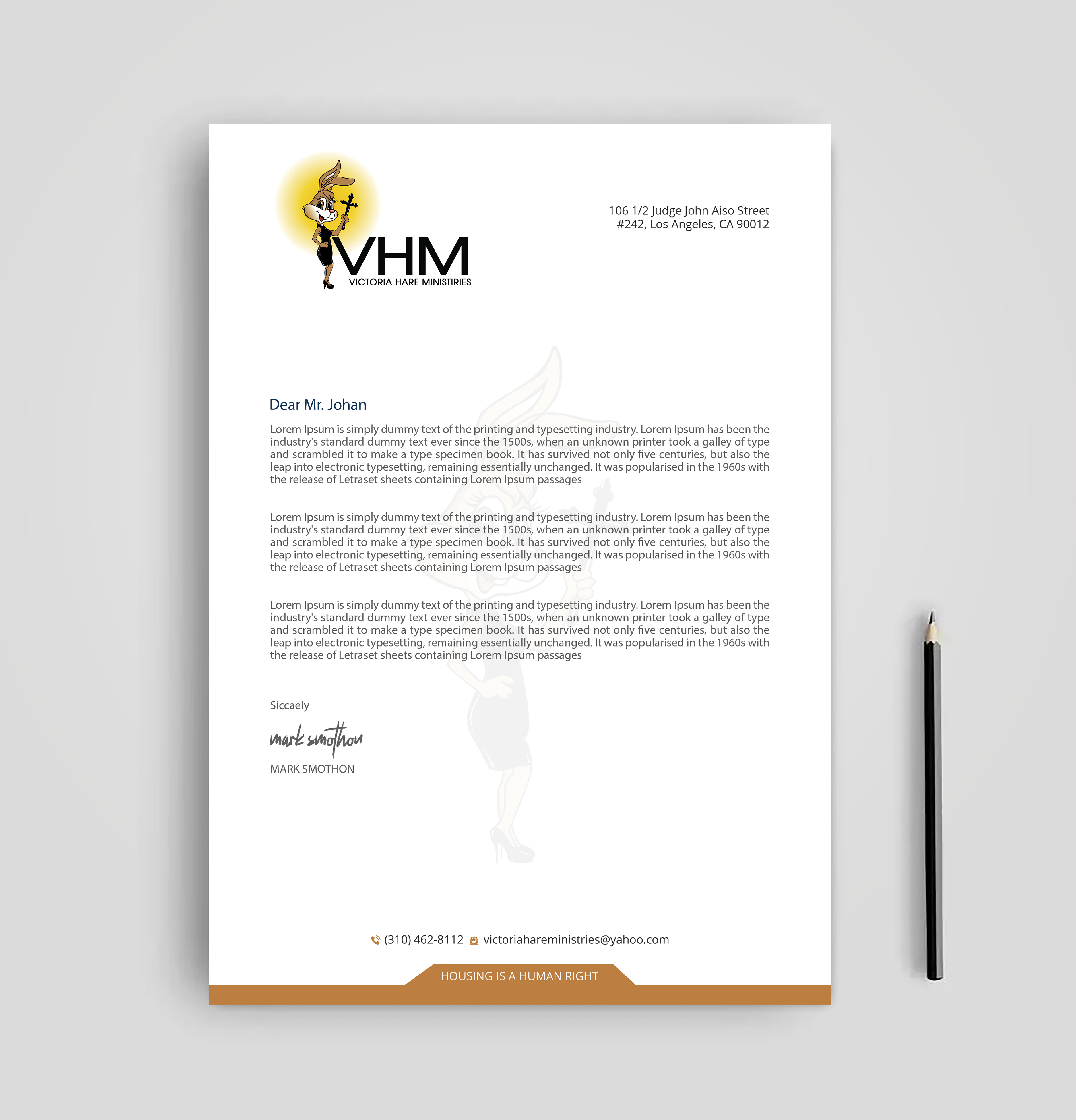 Letterhead Design by Expert Bappy for Messiah Reigns Church Los Angeles | Design #33611514