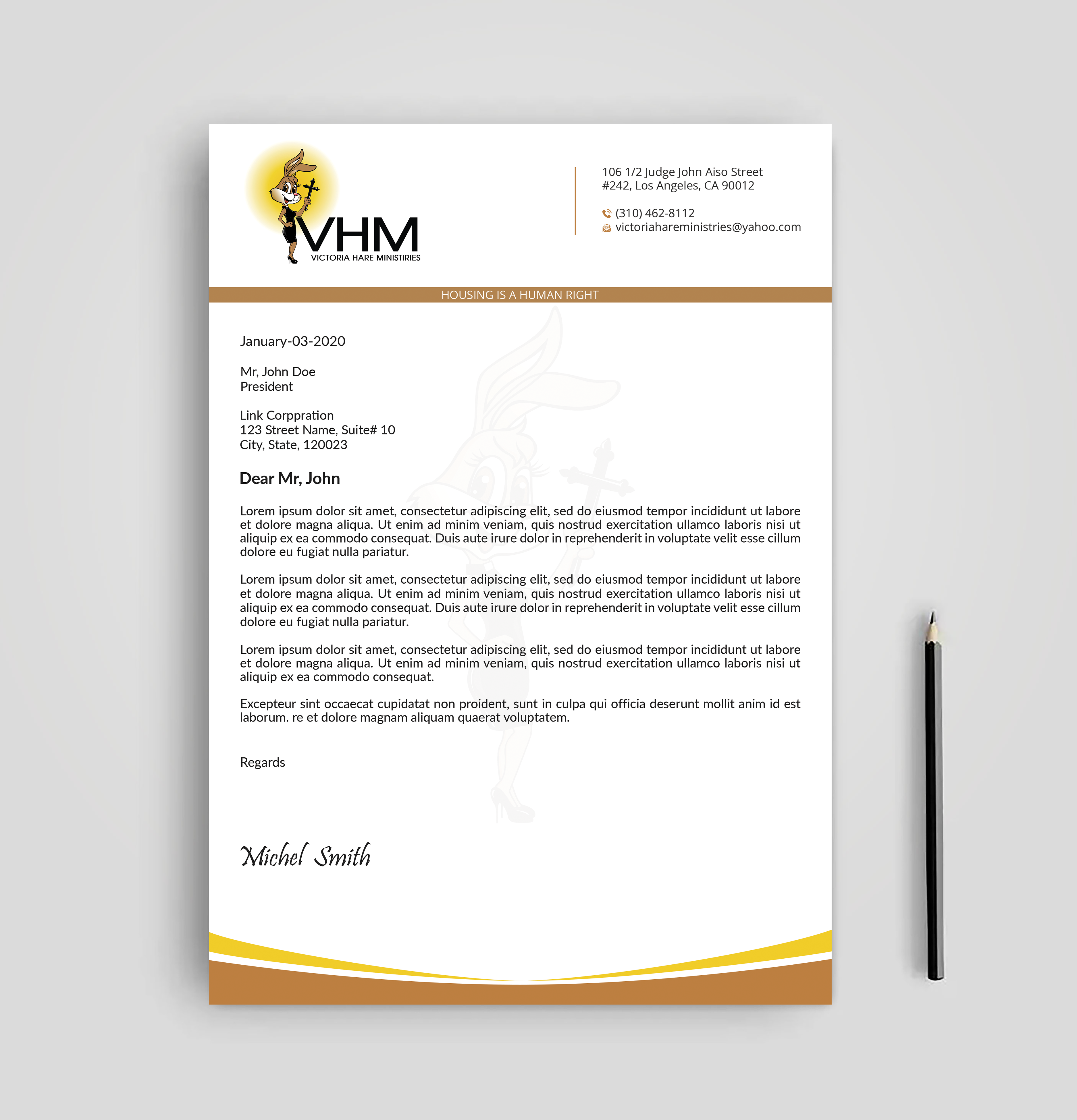 Letterhead Design by Expert Bappy for Messiah Reigns Church Los Angeles | Design #33611620