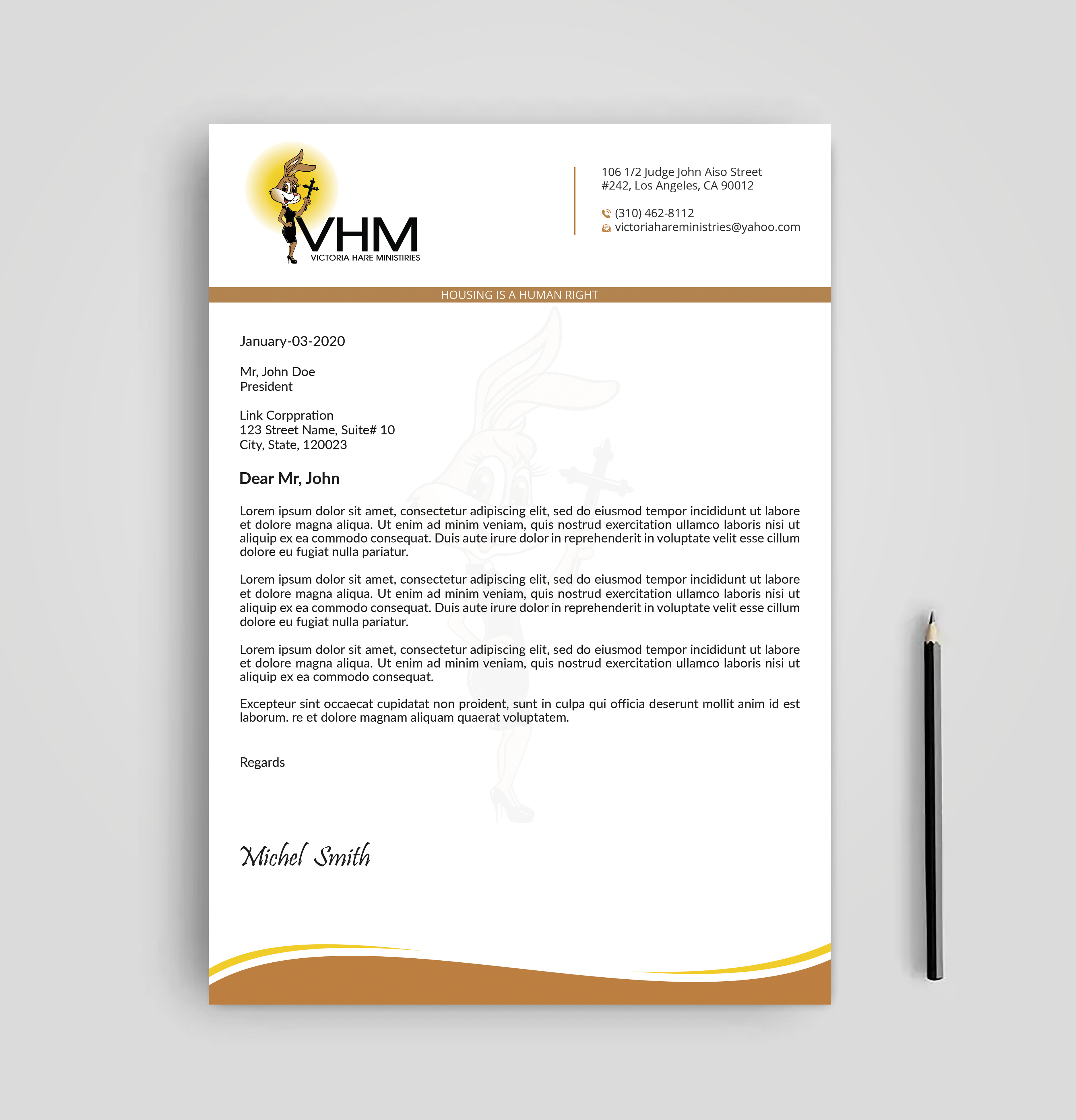 Diseño de Membrete por Expert Bappy para Messiah Reigns Church Los Angeles | Diseño #33611621